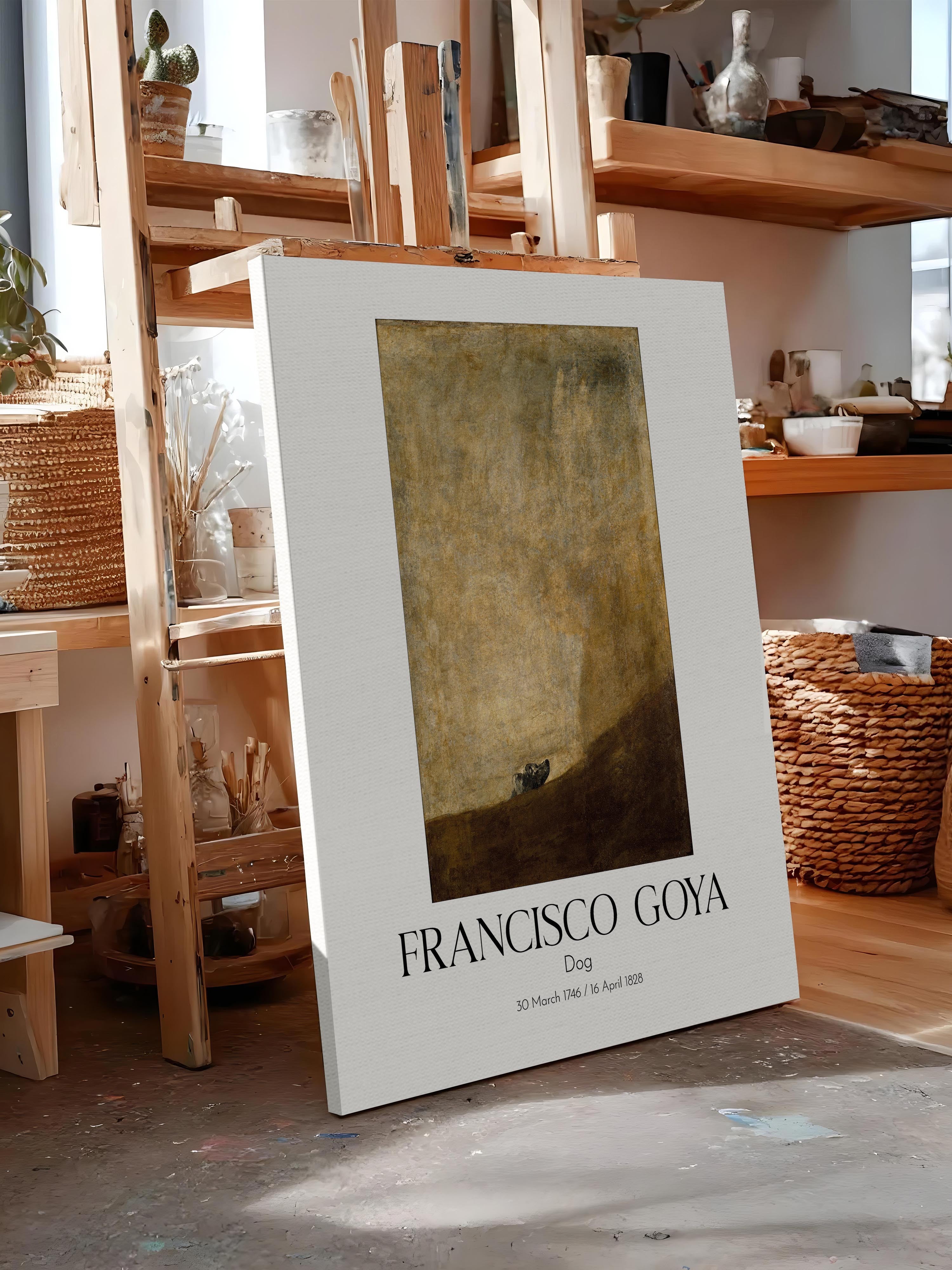 Francisco Goya - Dog, Kanvas Tablo, Sanat Serisi NO:111846