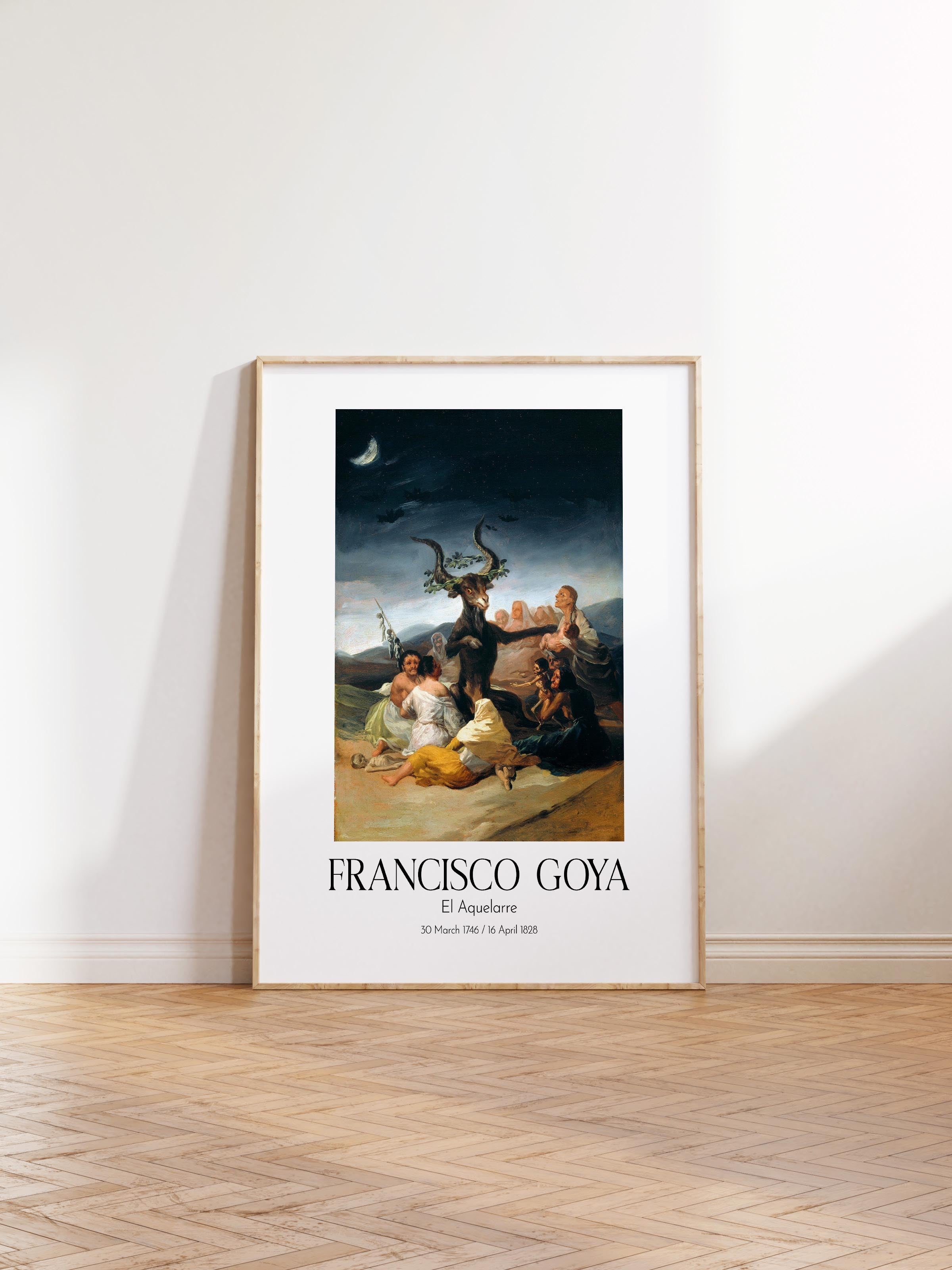 Francisco Goya - El Aquelarre, Ahşap Çerçeveli Tablo, Sanat Serisi NO:111849