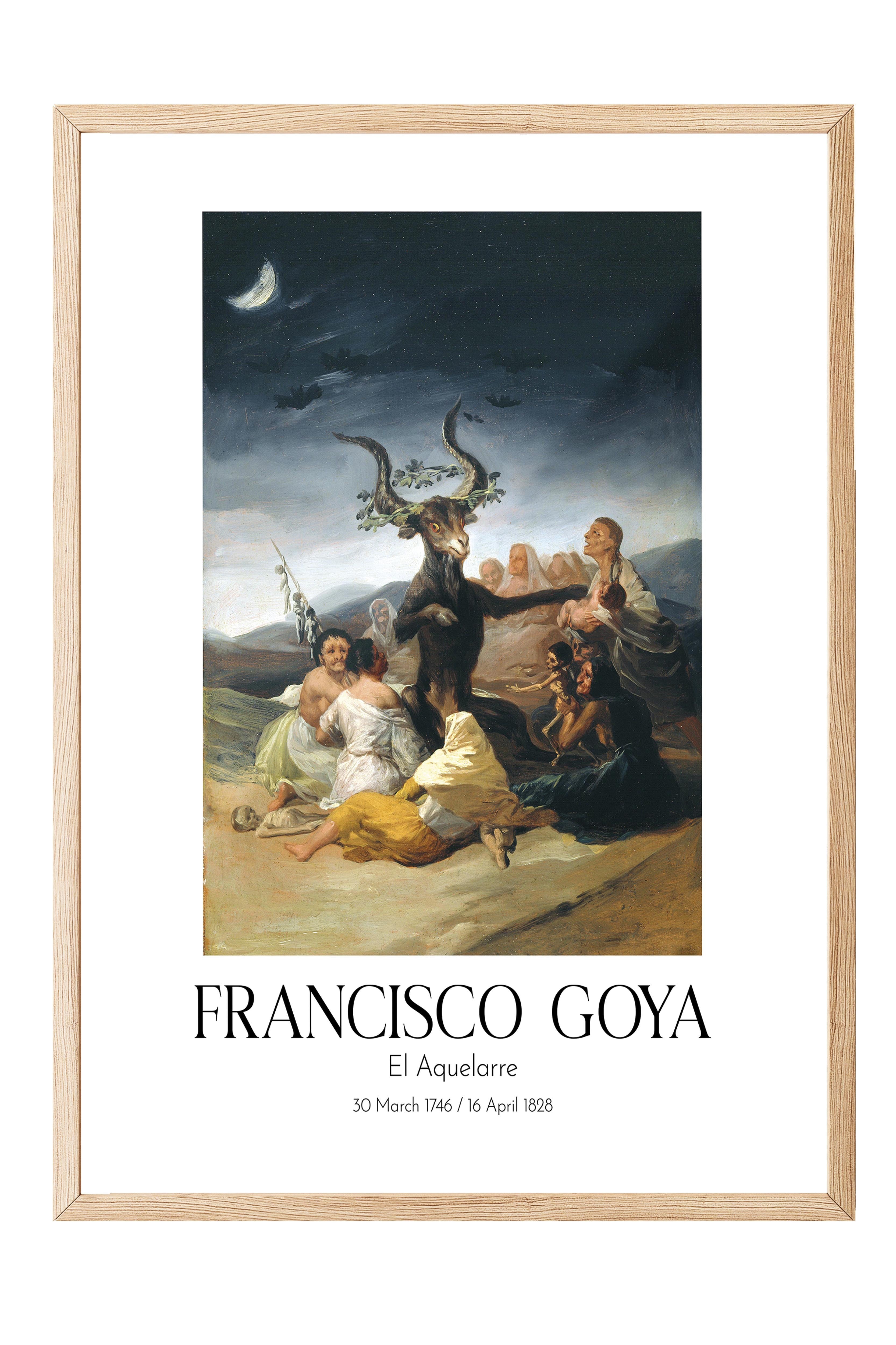 Francisco Goya - El Aquelarre, Ahşap Çerçeveli Tablo, Sanat Serisi NO:111849