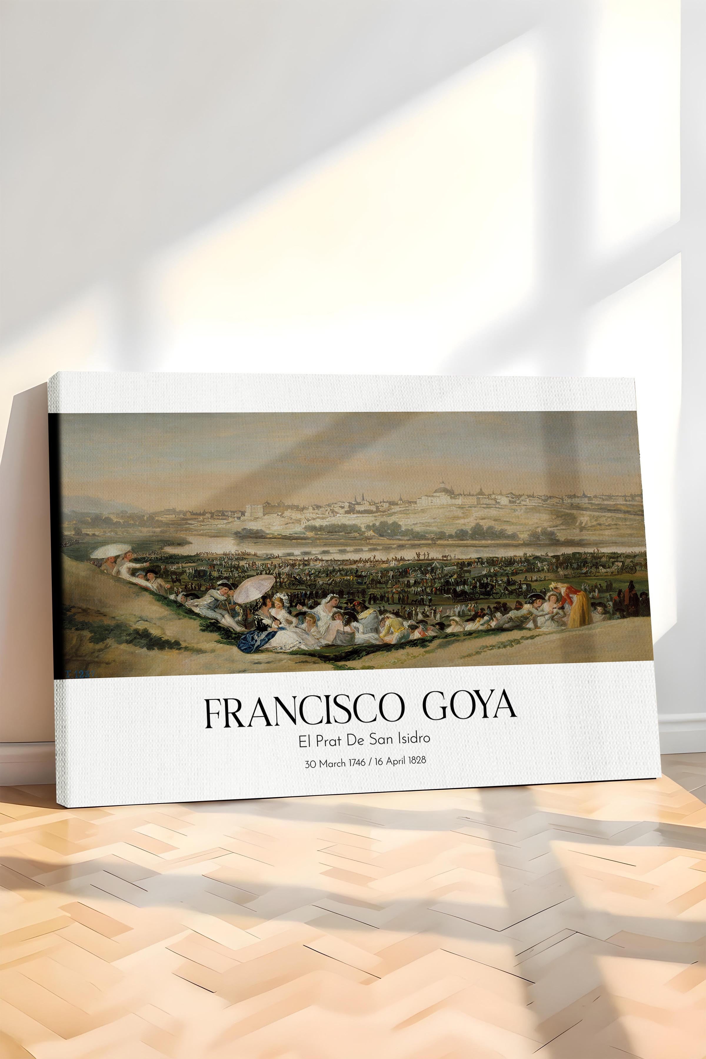 Francisco Goya - El Prat De San Isidro, Kanvas Tablo, Sanat Serisi NO:111875