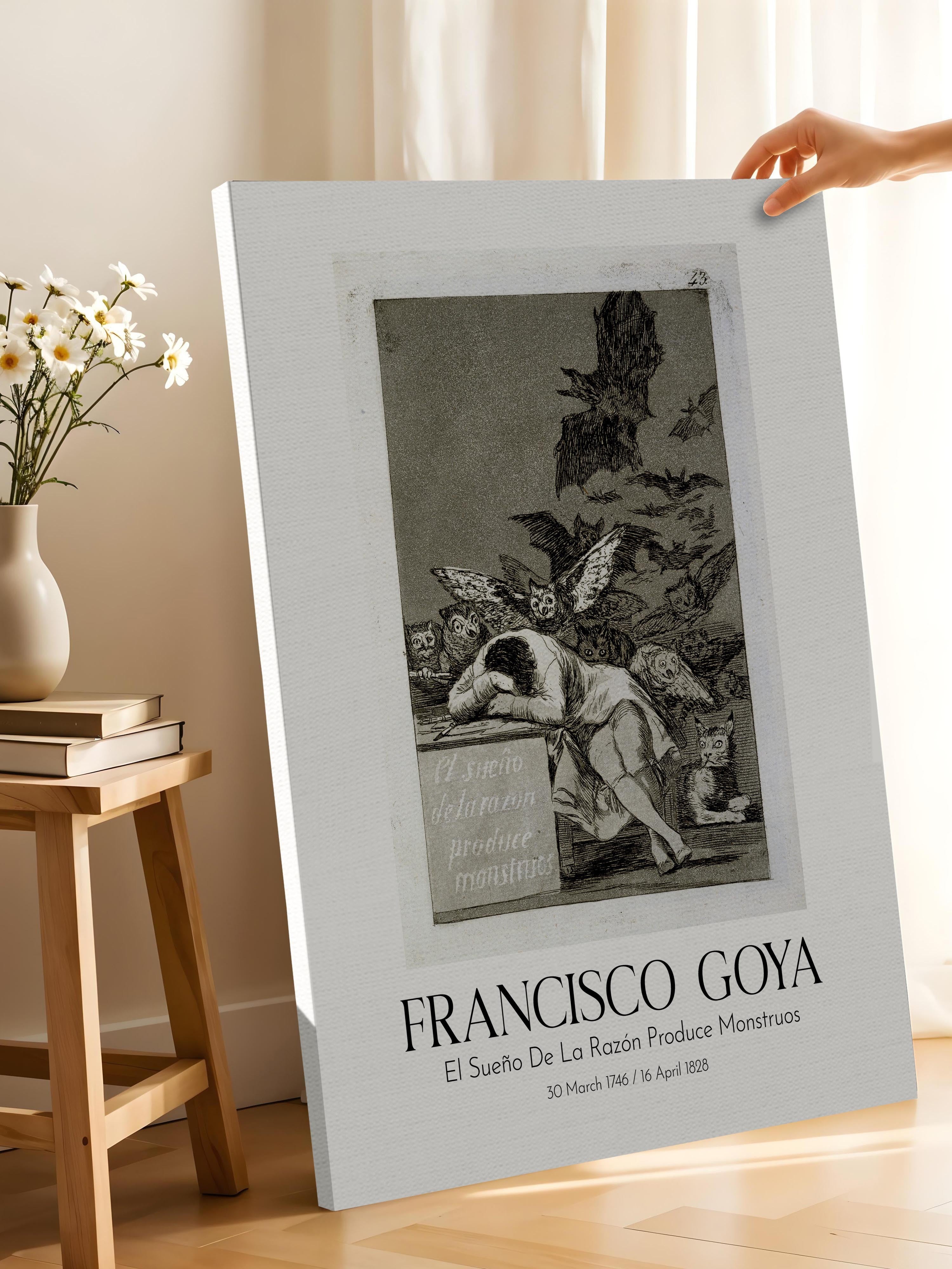 Francisco Goya - El Sueño De La Razón Produce Monstruos, Kanvas Tablo, Sanat Serisi NO:111851