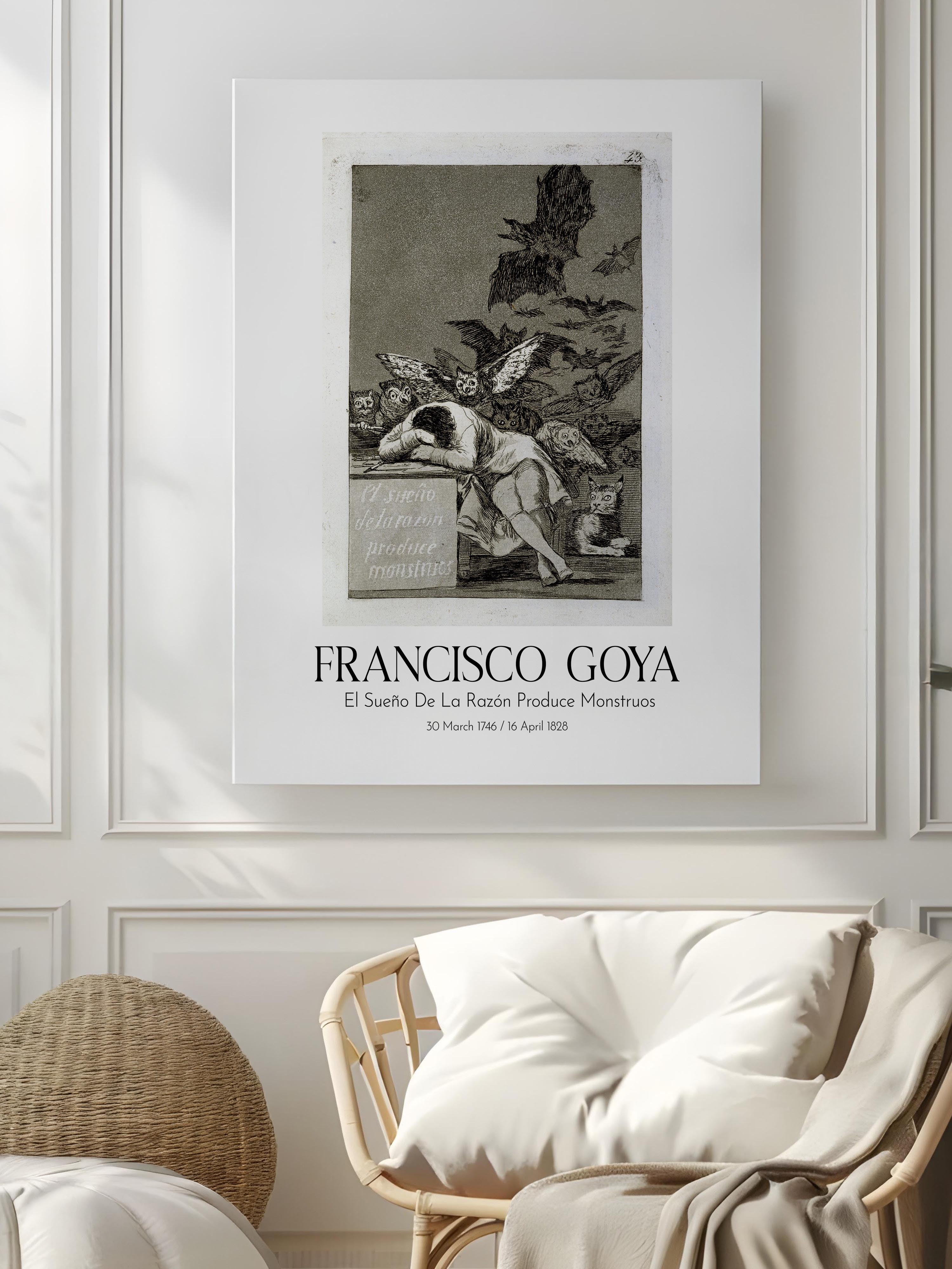 Francisco Goya - El Sueño De La Razón Produce Monstruos, Kanvas Tablo, Sanat Serisi NO:111851