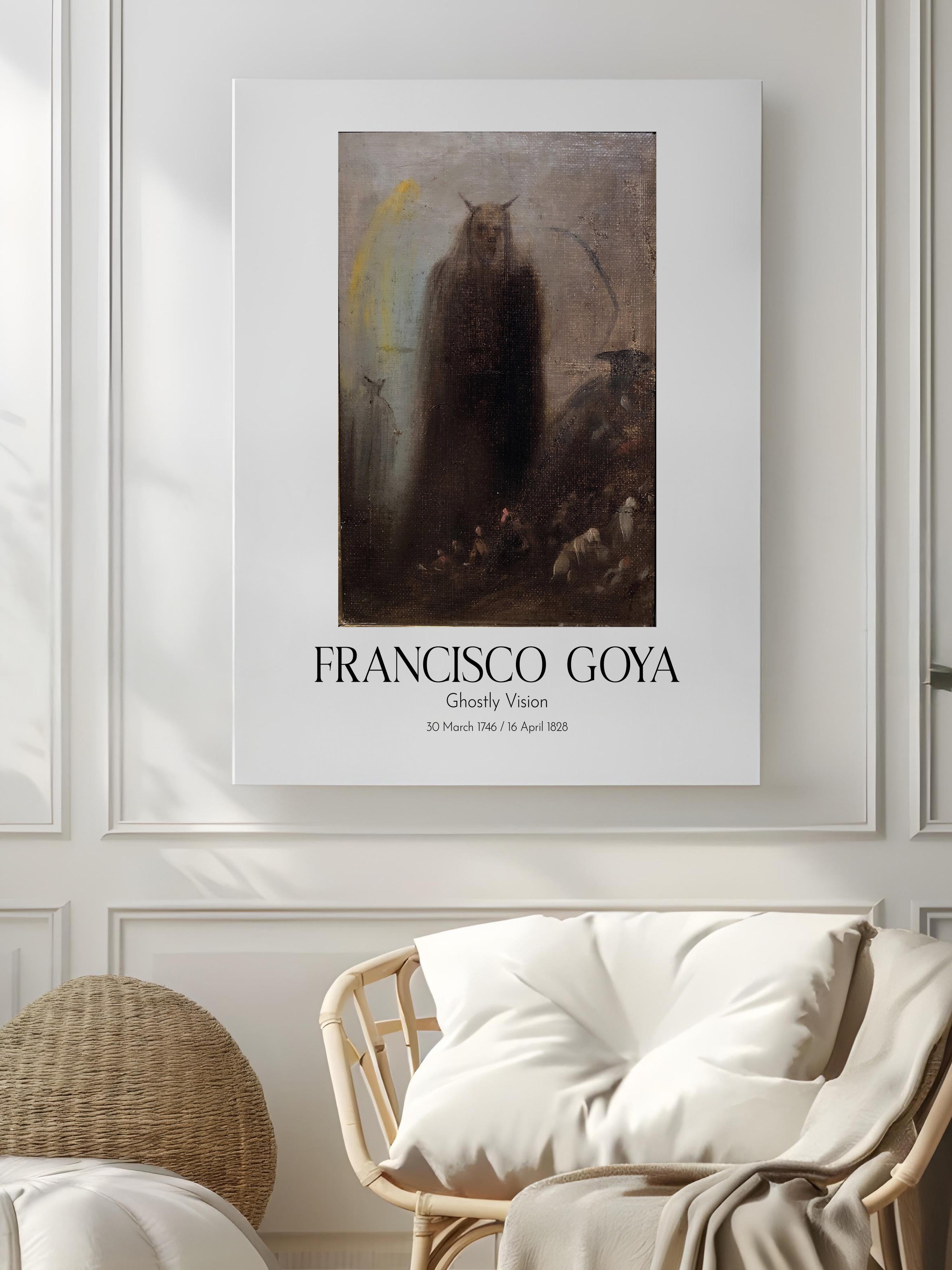 Francisco Goya - Ghostly Vision, Kanvas Tablo, Sanat Serisi NO:111853