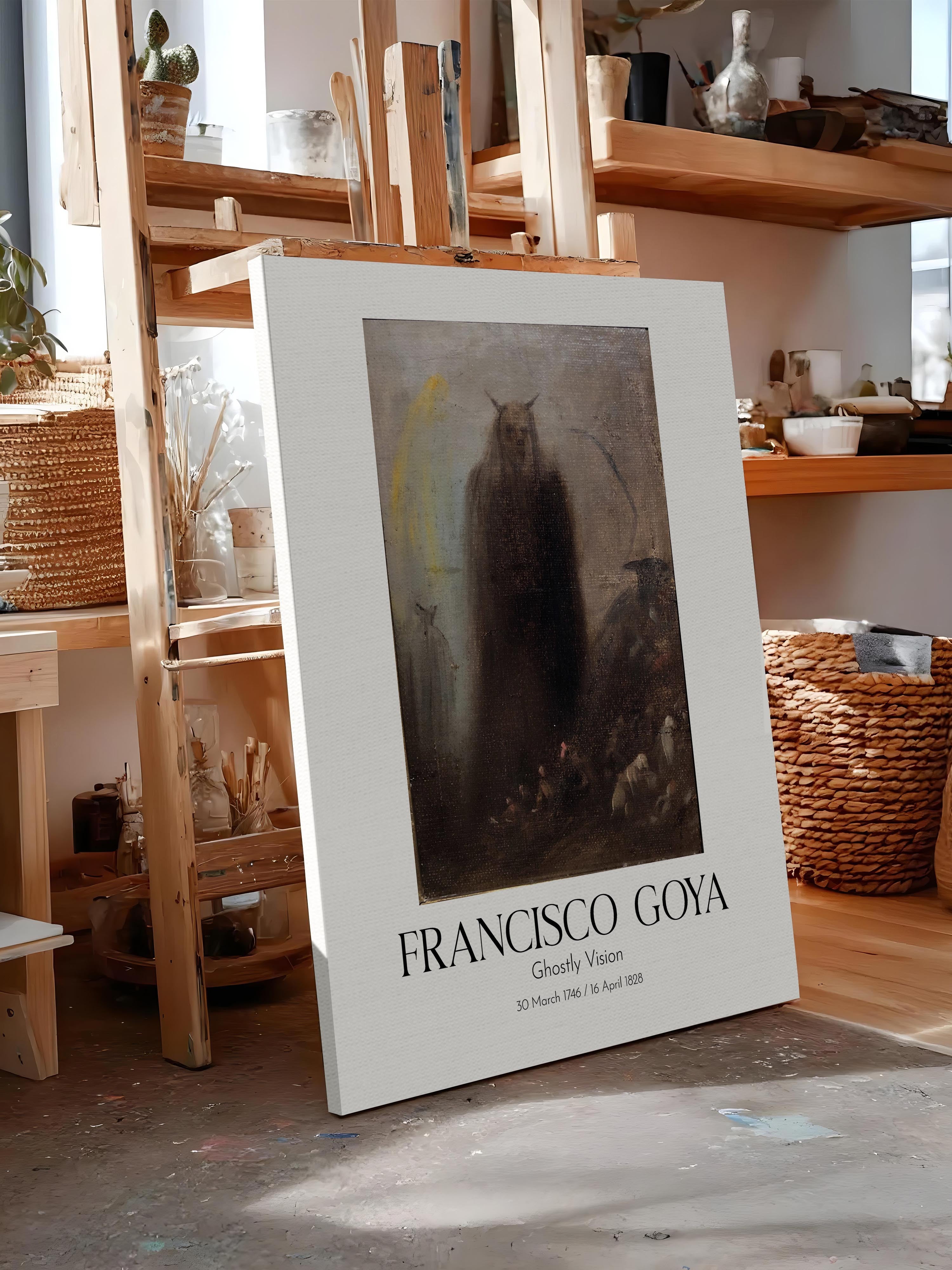 Francisco Goya - Ghostly Vision, Kanvas Tablo, Sanat Serisi NO:111853