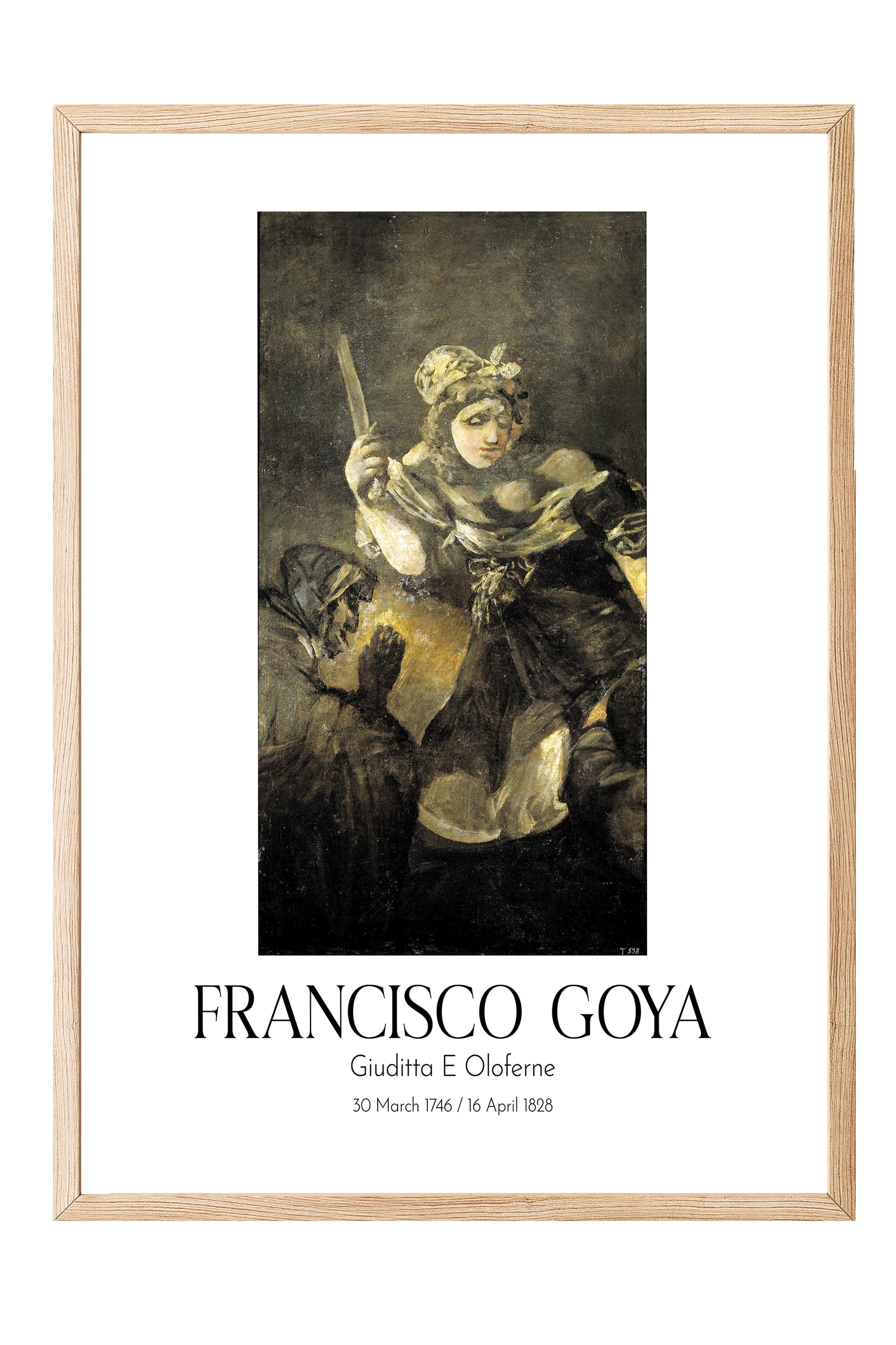 Francisco Goya - Giuditta E Oloferne, Ahşap Çerçeveli Tablo, Sanat Serisi NO:111854