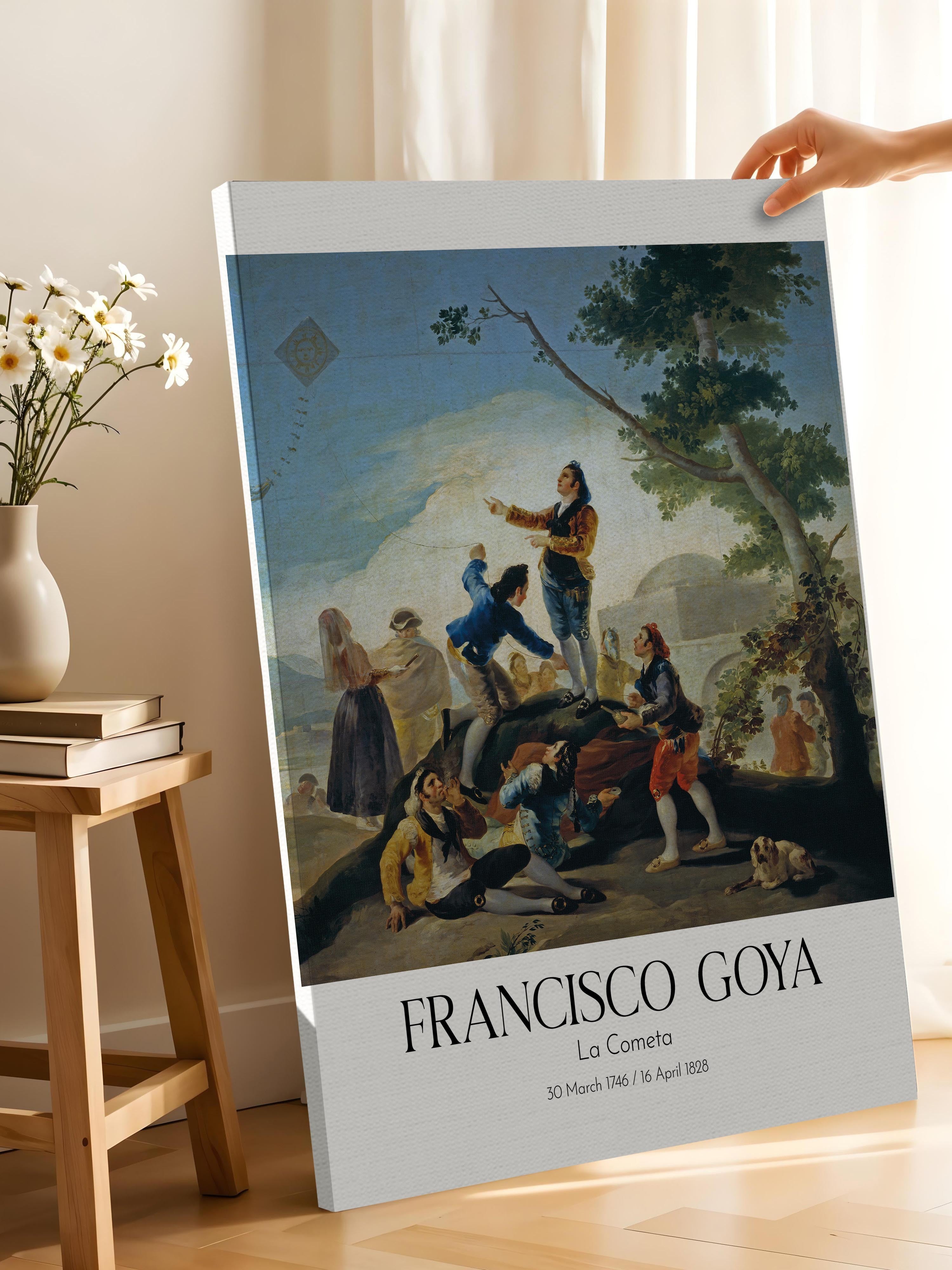 Francisco Goya - La Cometa, Kanvas Tablo, Sanat Serisi NO:111855