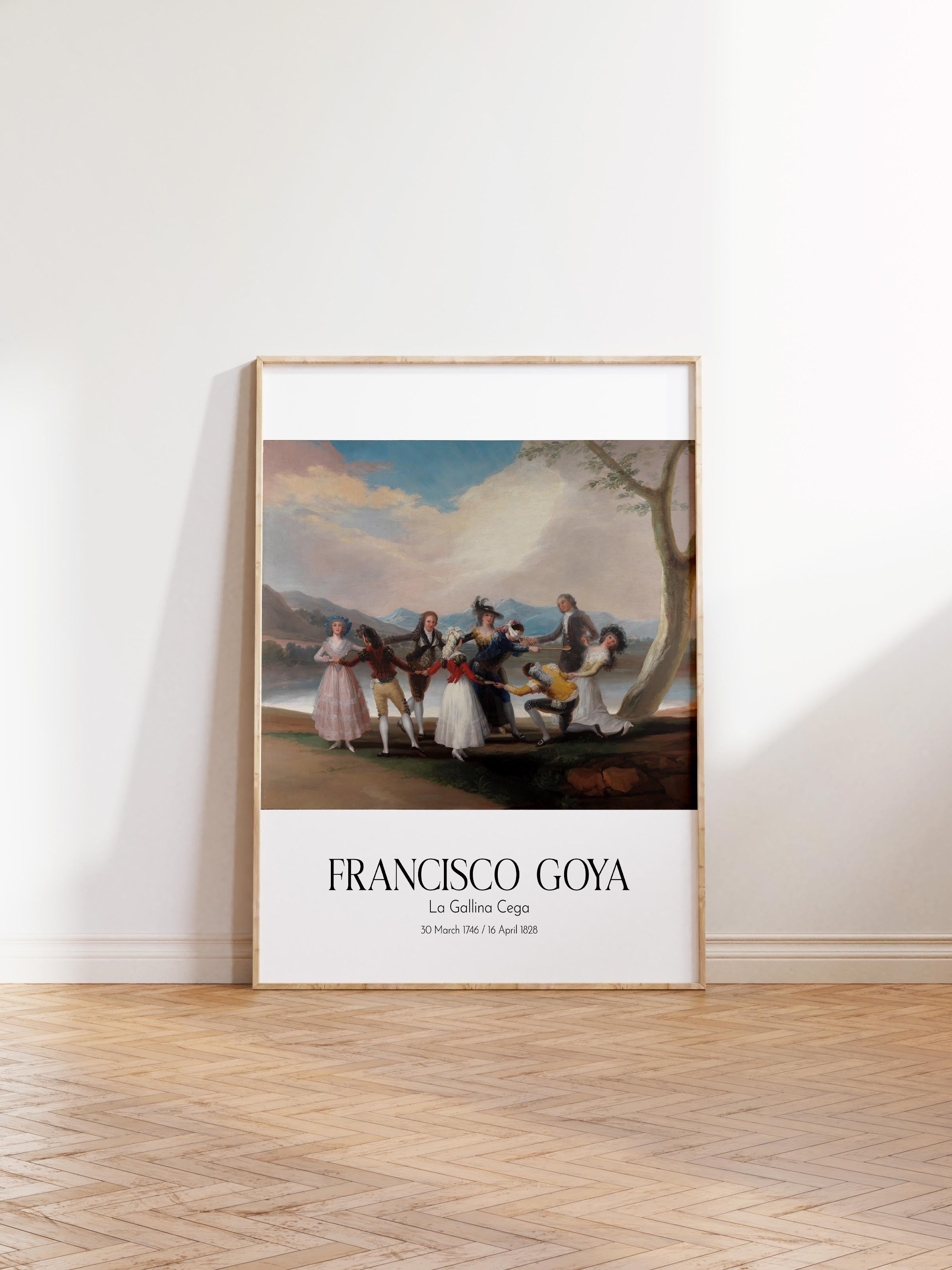 Francisco Goya - La Gallina Cega, Ahşap Çerçeveli Tablo, Sanat Serisi NO:111856