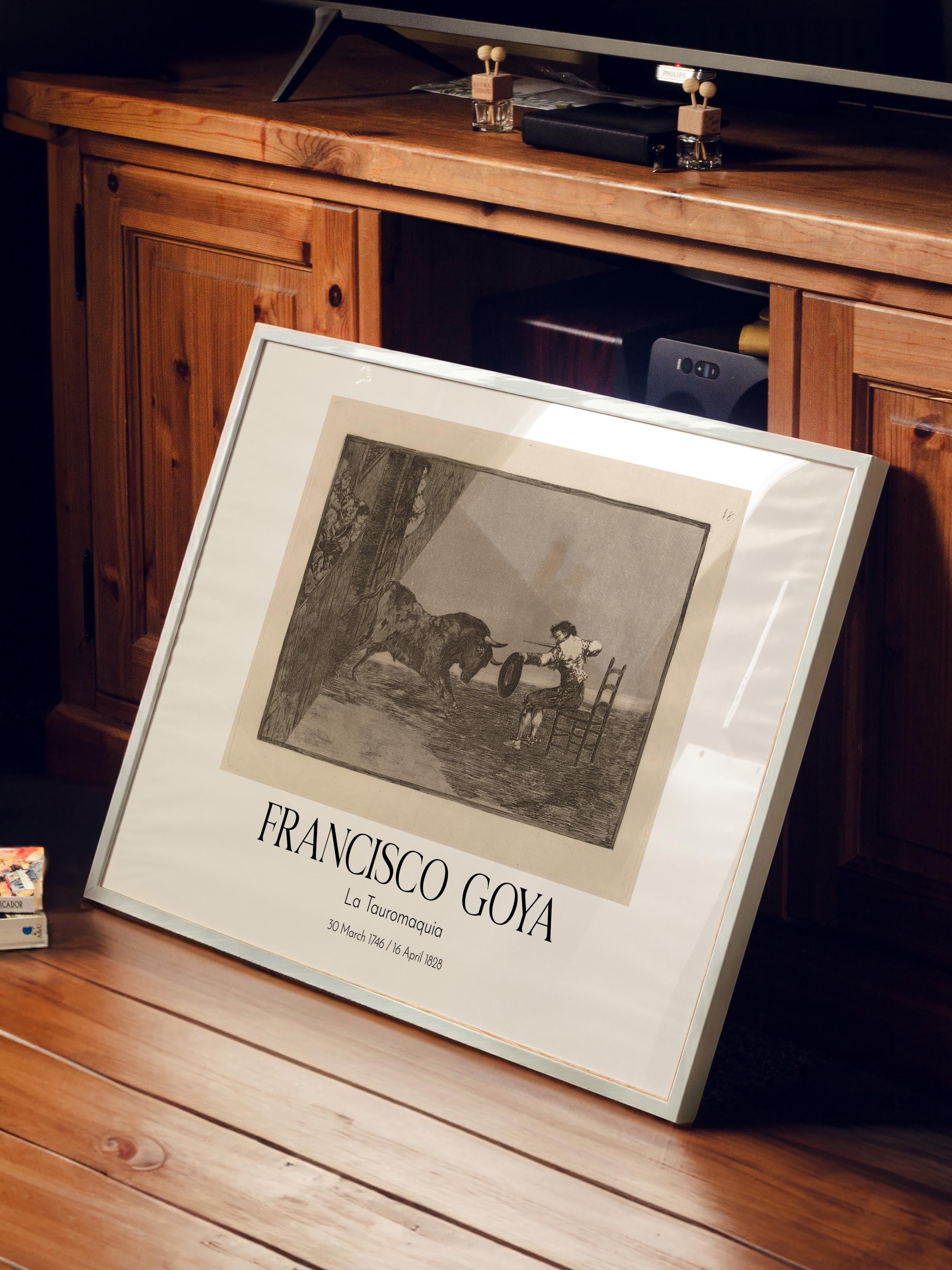 Francisco Goya - La Tauromaquia, Beyaz Çerçeveli Tablo, Sanat Serisi NO:111878
