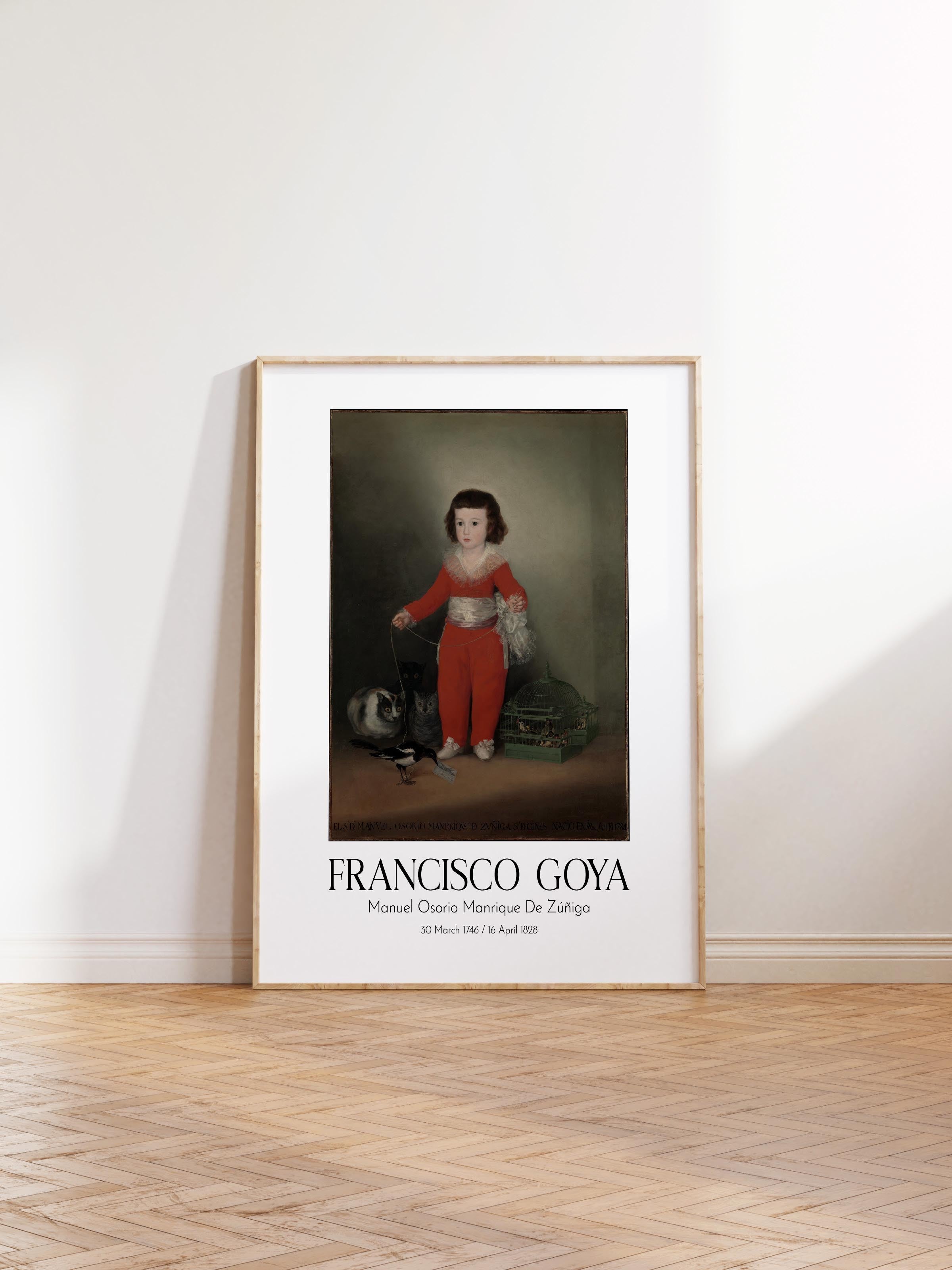 Francisco Goya - Manuel Osorio Manrique De Zúñiga, Ahşap Çerçeveli Tablo, Sanat Serisi NO:111858