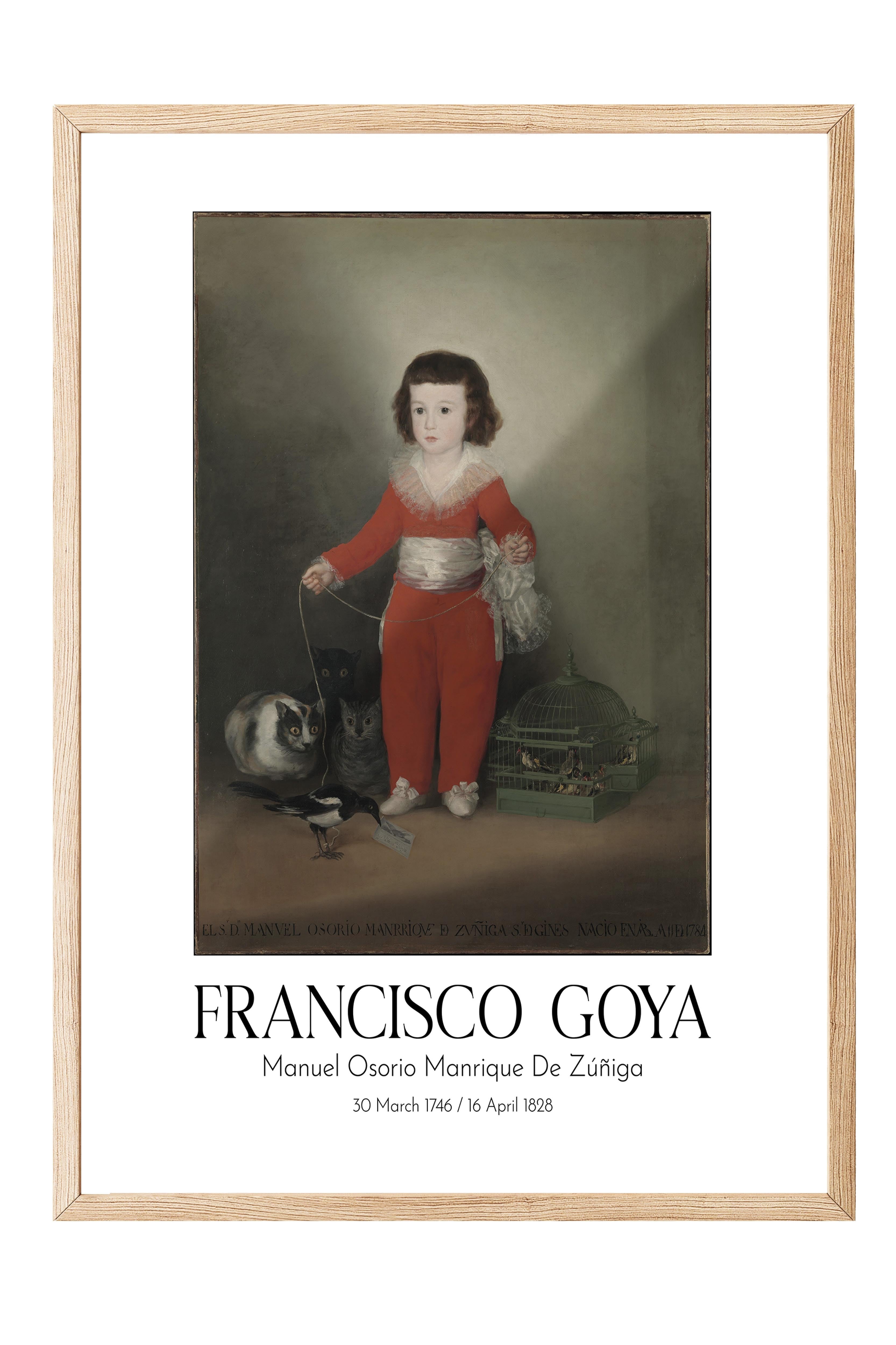 Francisco Goya - Manuel Osorio Manrique De Zúñiga, Ahşap Çerçeveli Tablo, Sanat Serisi NO:111858