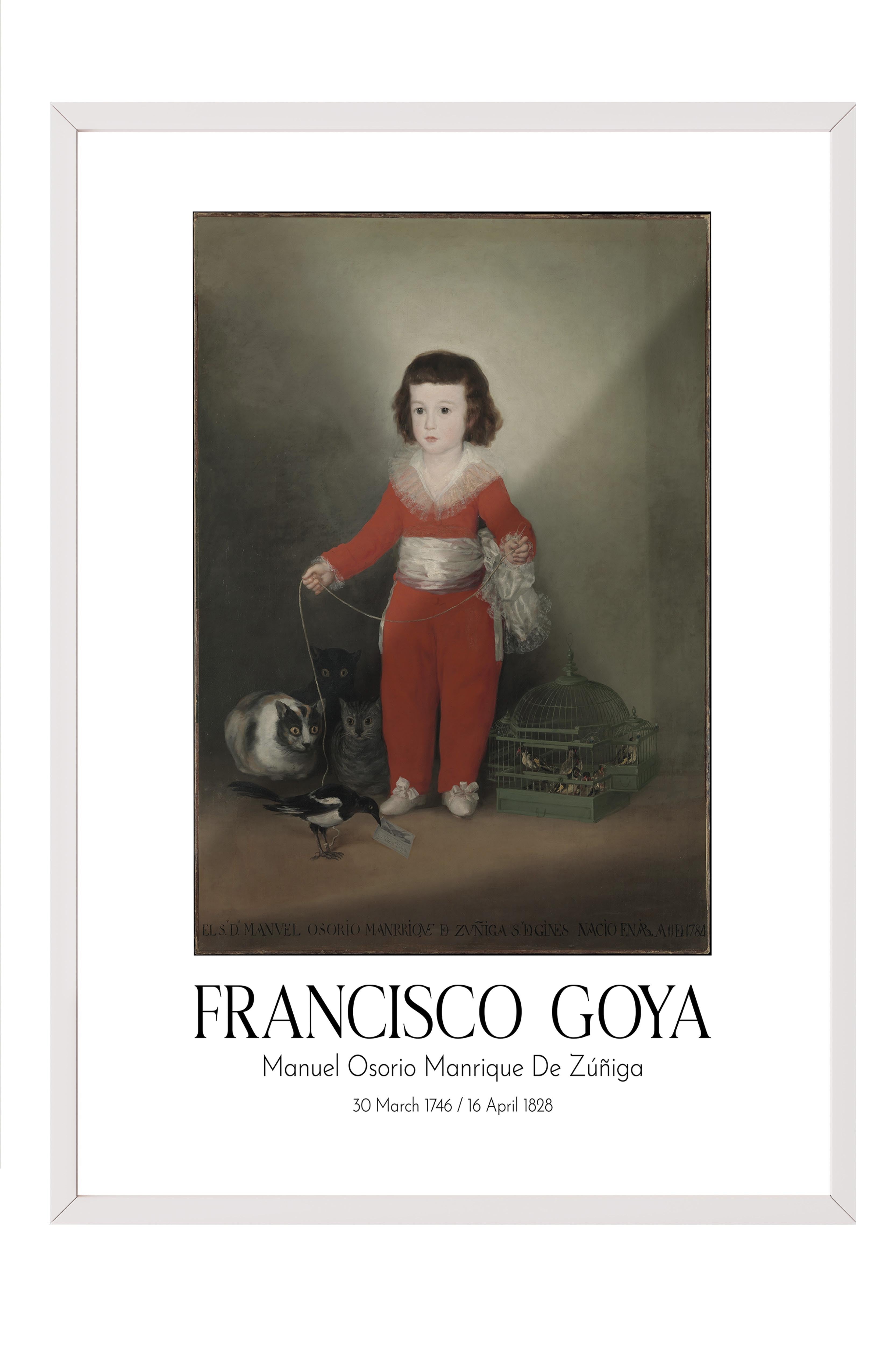 Francisco Goya - Manuel Osorio Manrique De Zúñiga, Beyaz Çerçeveli Tablo, Sanat Serisi NO:111858