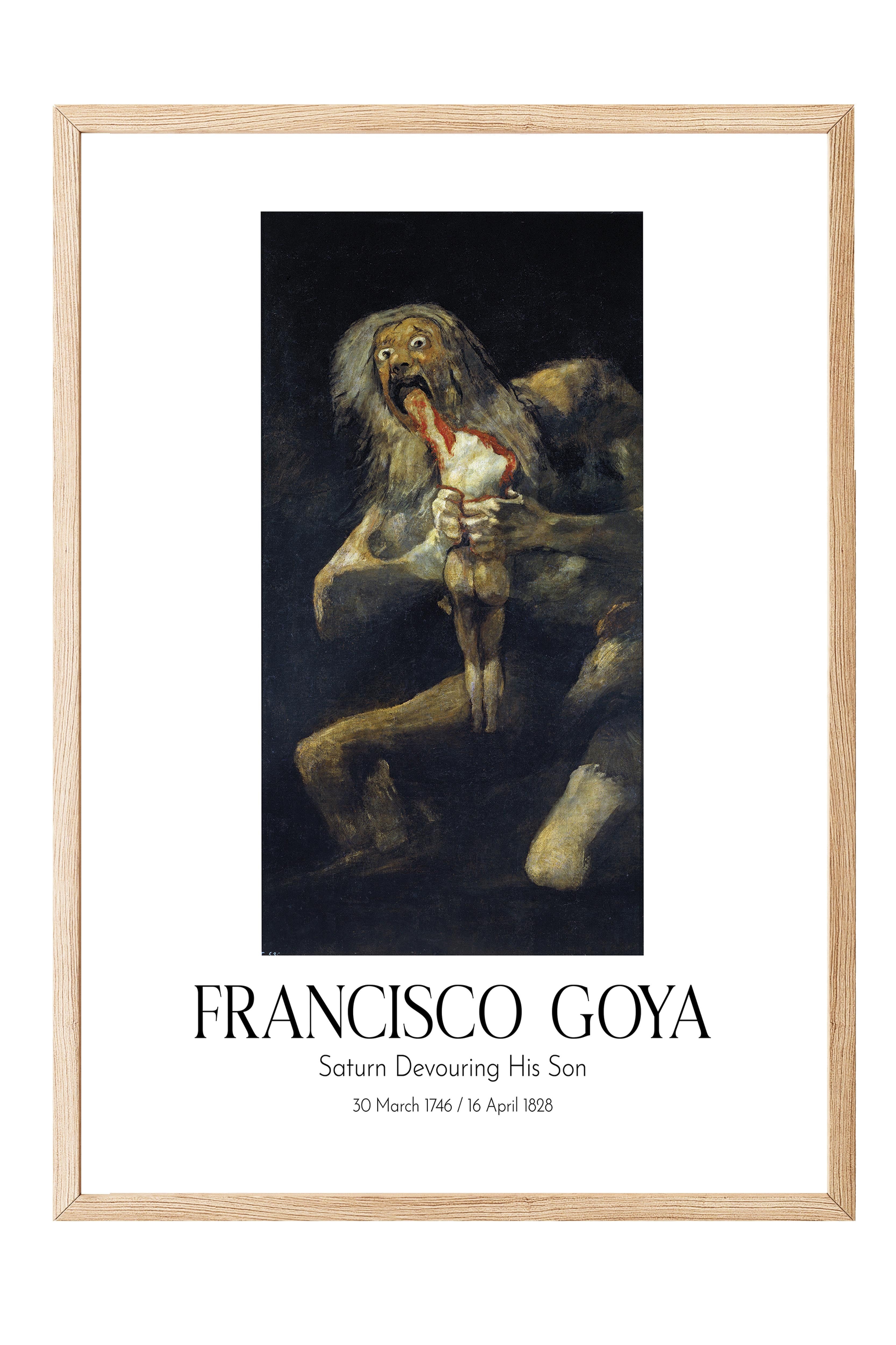 Francisco Goya - Saturn Devouring His Son, Ahşap Çerçeveli Tablo, Sanat Serisi NO:111861