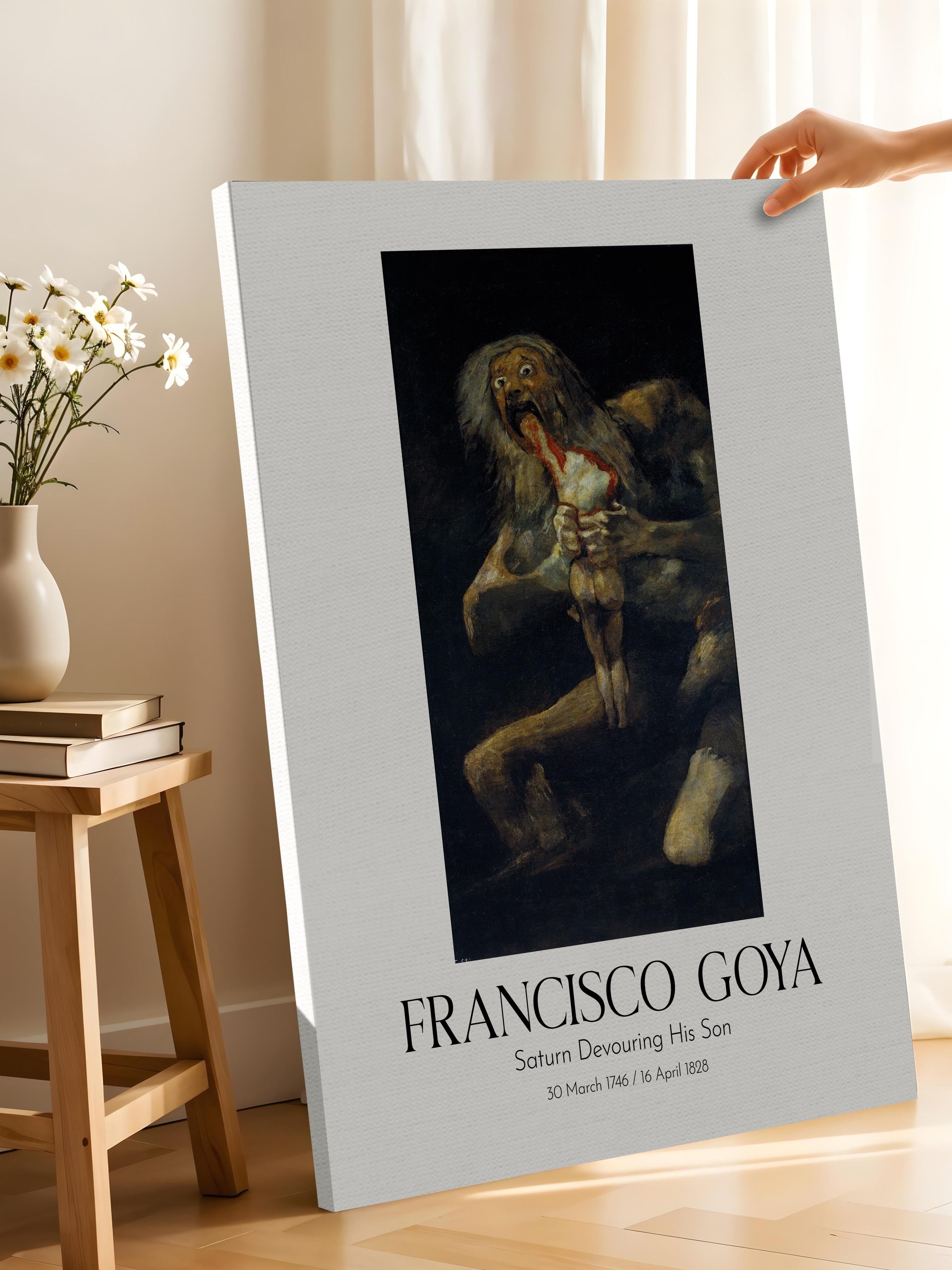 Francisco Goya - Saturn Devouring His Son, Kanvas Tablo, Sanat Serisi NO:111861