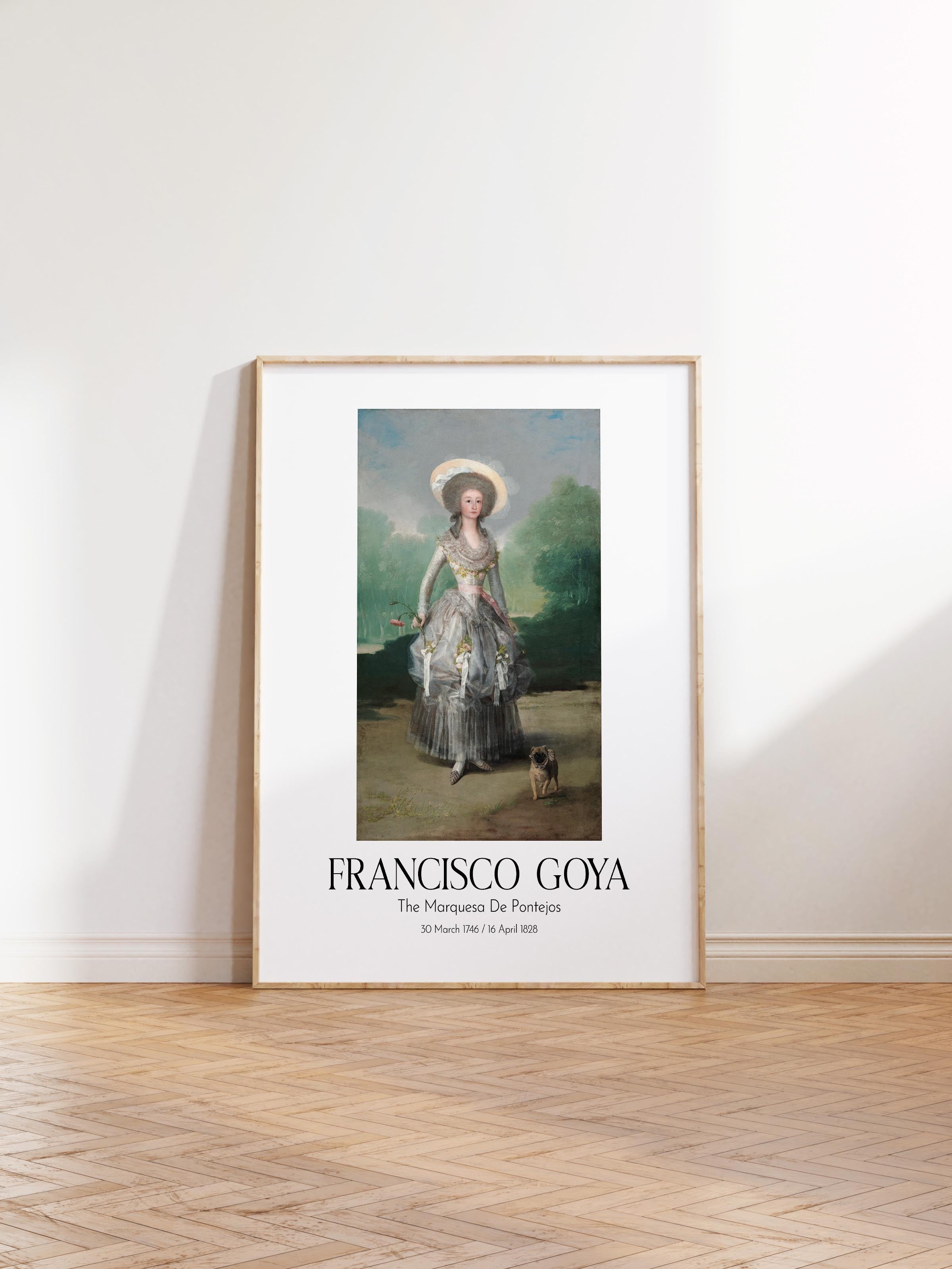 Francisco Goya - The Marquesa De Pontejos, Ahşap Çerçeveli Tablo, Sanat Serisi NO:111867