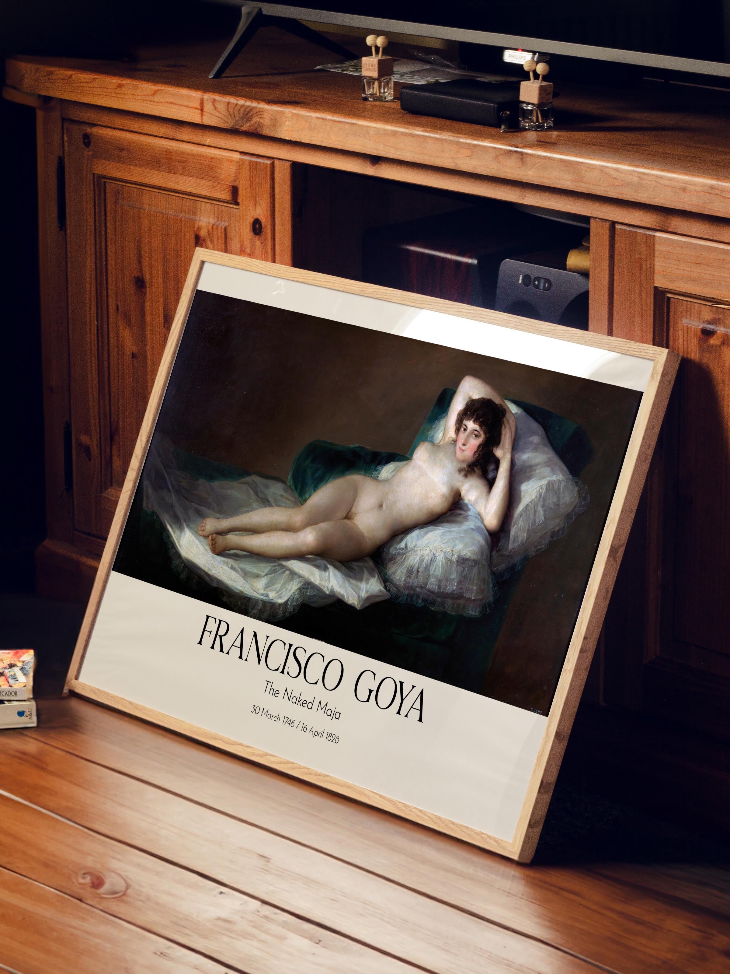 Francisco Goya - The Naked Maja, Ahşap Çerçeveli Tablo, Sanat Serisi NO:111881