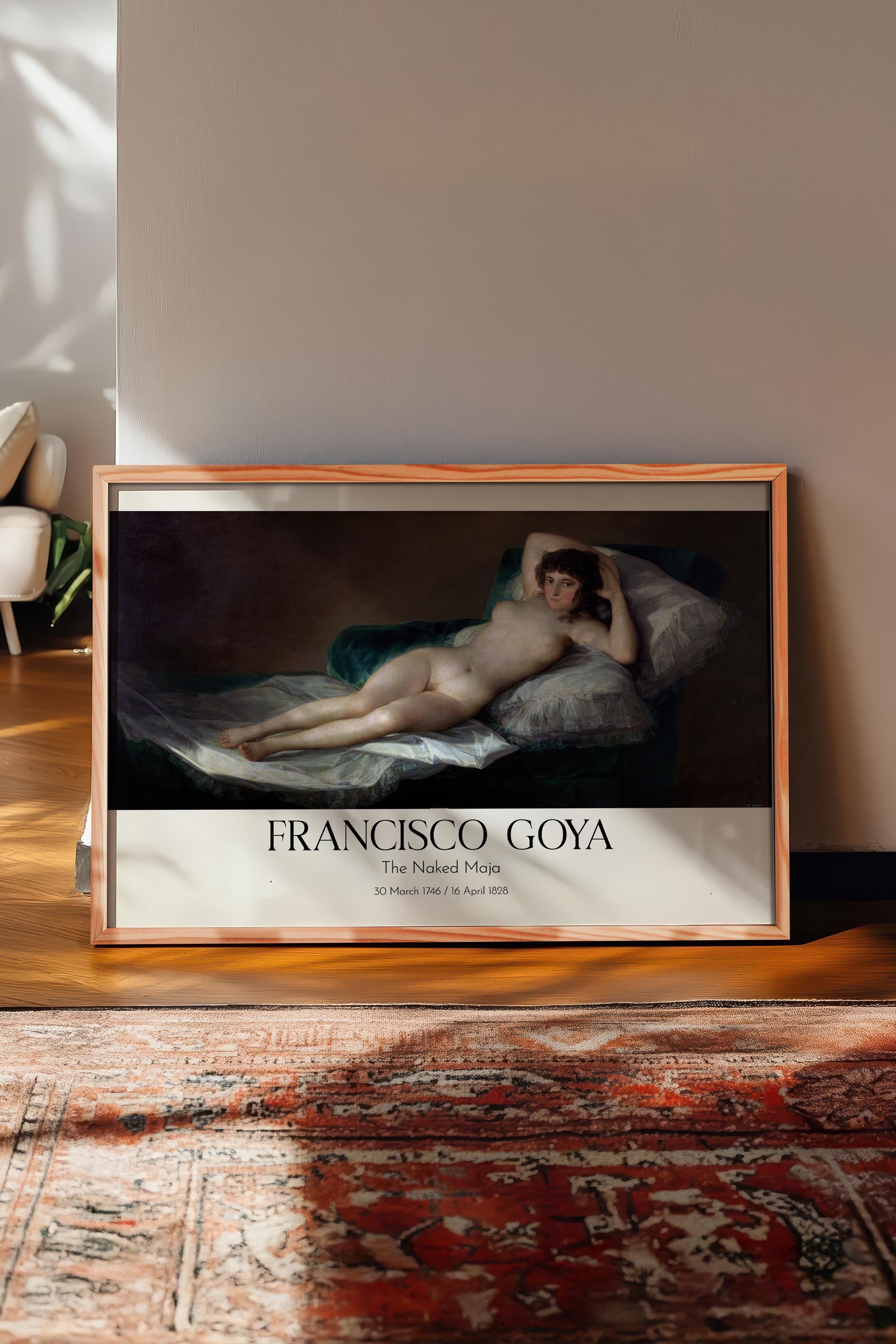 Francisco Goya - The Naked Maja, Ahşap Çerçeveli Tablo, Sanat Serisi NO:111881
