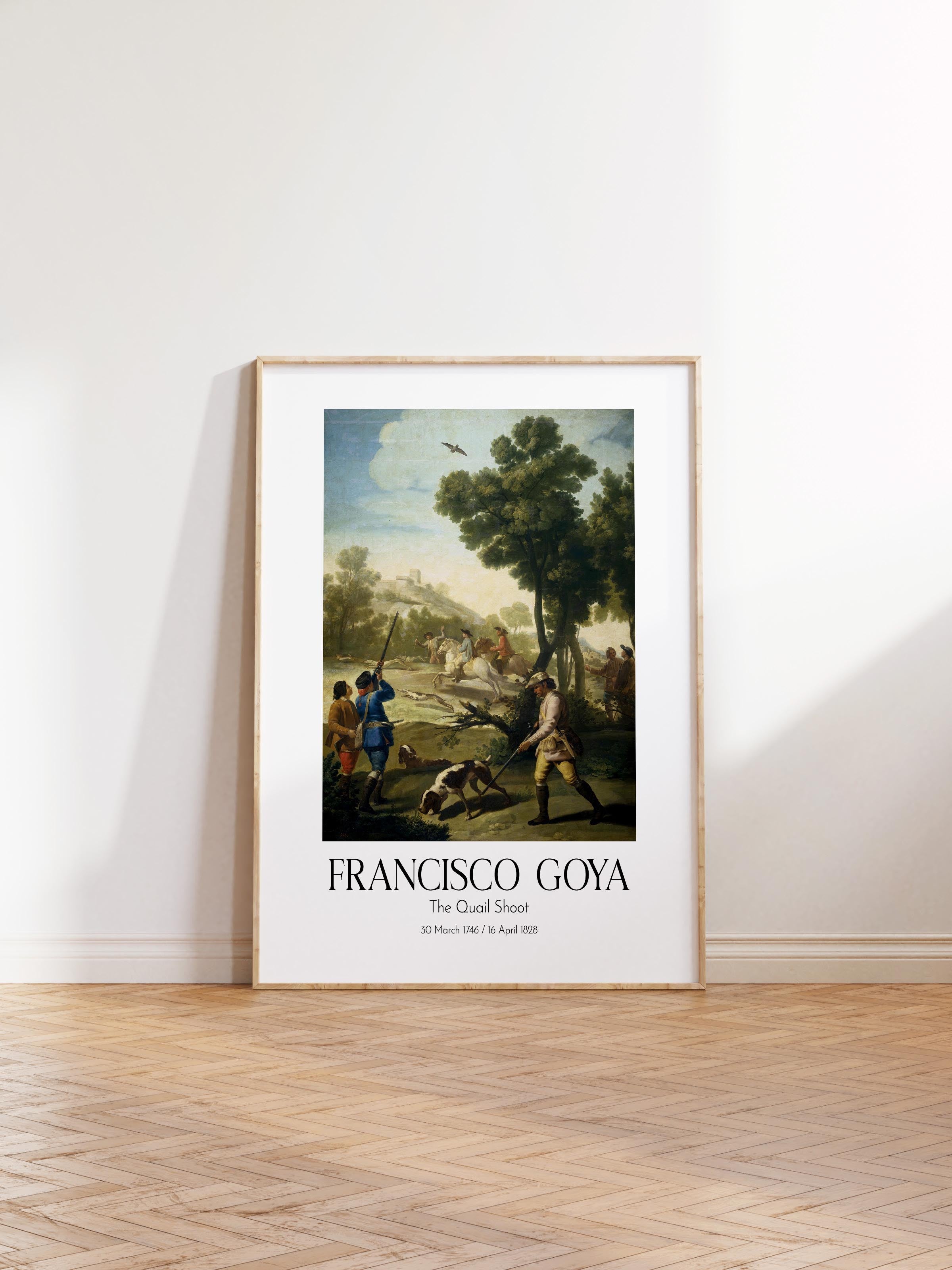 Francisco Goya - The Quail Shoot, Ahşap Çerçeveli Tablo, Sanat Serisi NO:111869