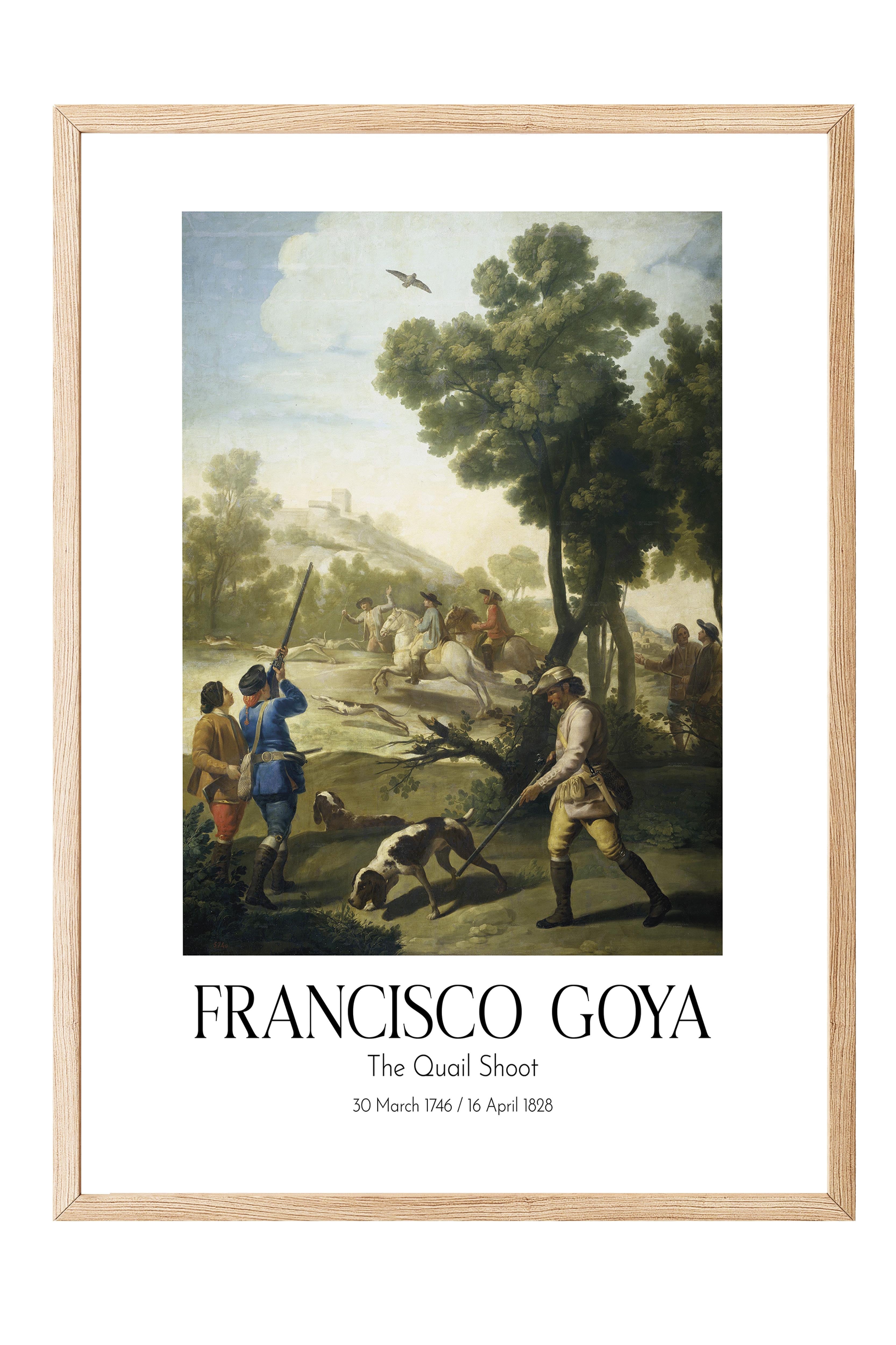 Francisco Goya - The Quail Shoot, Ahşap Çerçeveli Tablo, Sanat Serisi NO:111869