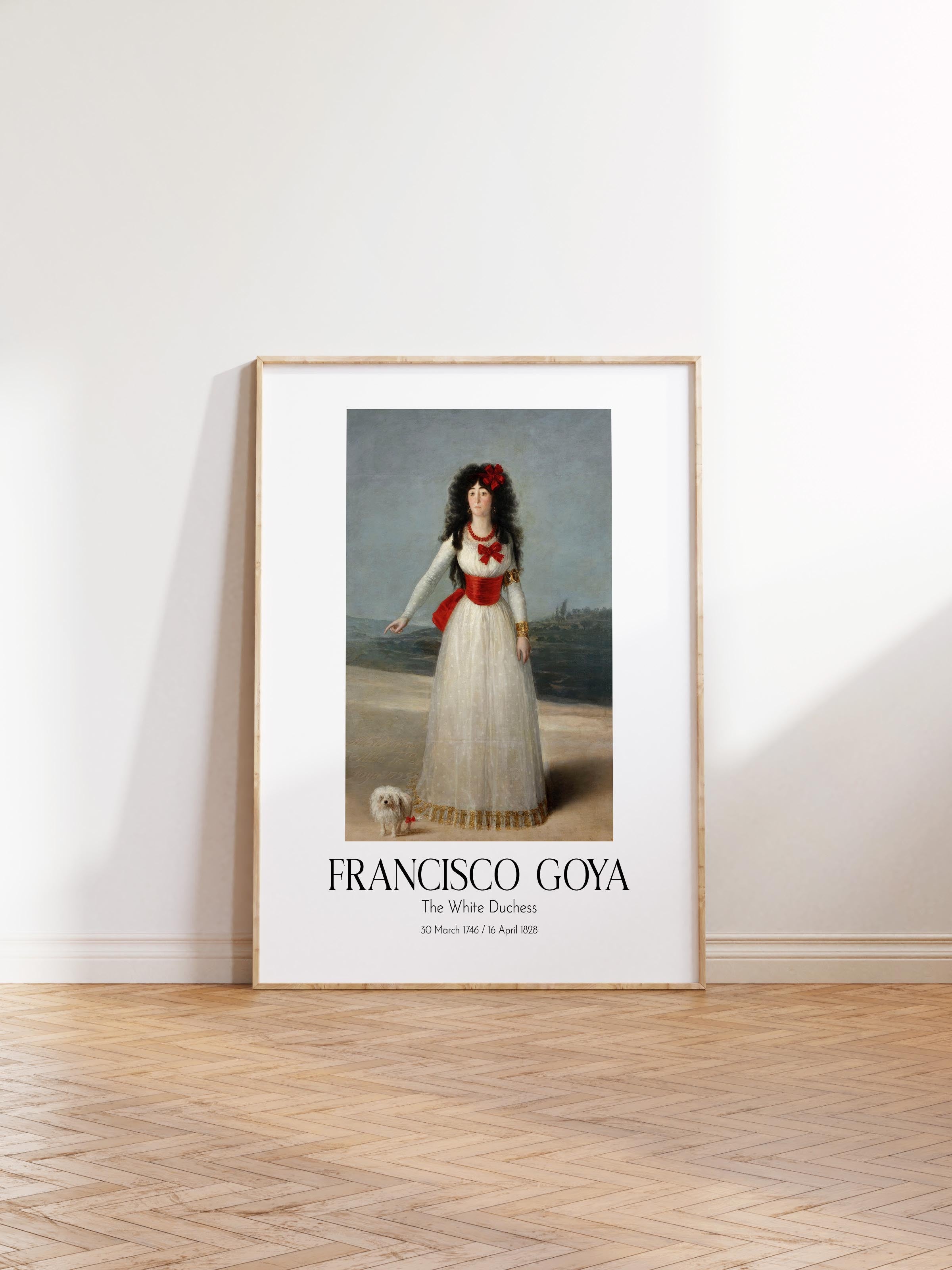 Francisco Goya - The White Duchess, Ahşap Çerçeveli Tablo, Sanat Serisi NO:111873