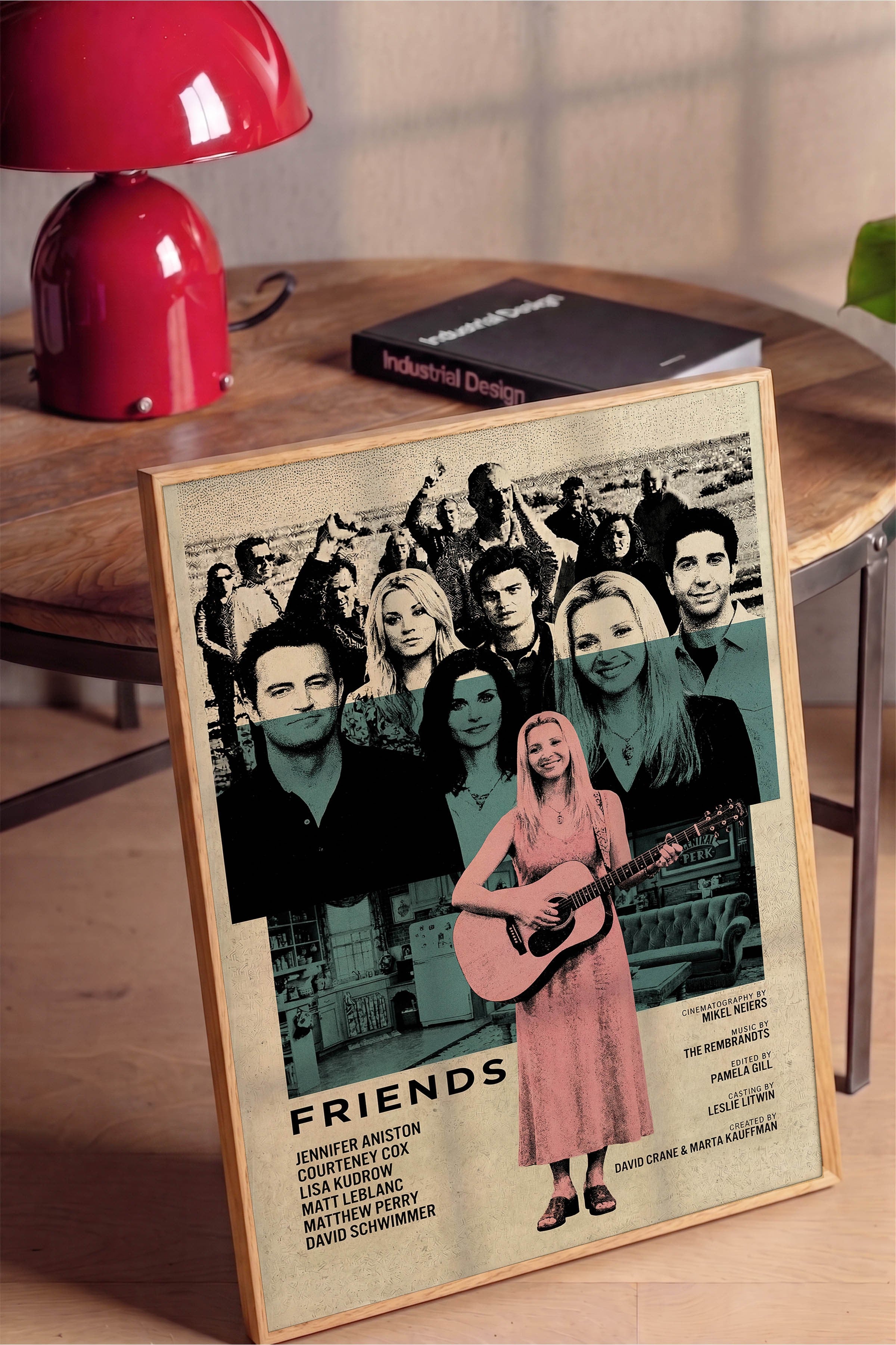Friends Ahşap Çerçeveli Poster, Sinema ve Dizi Tablo, Film Dizi Afişleri NO:112770