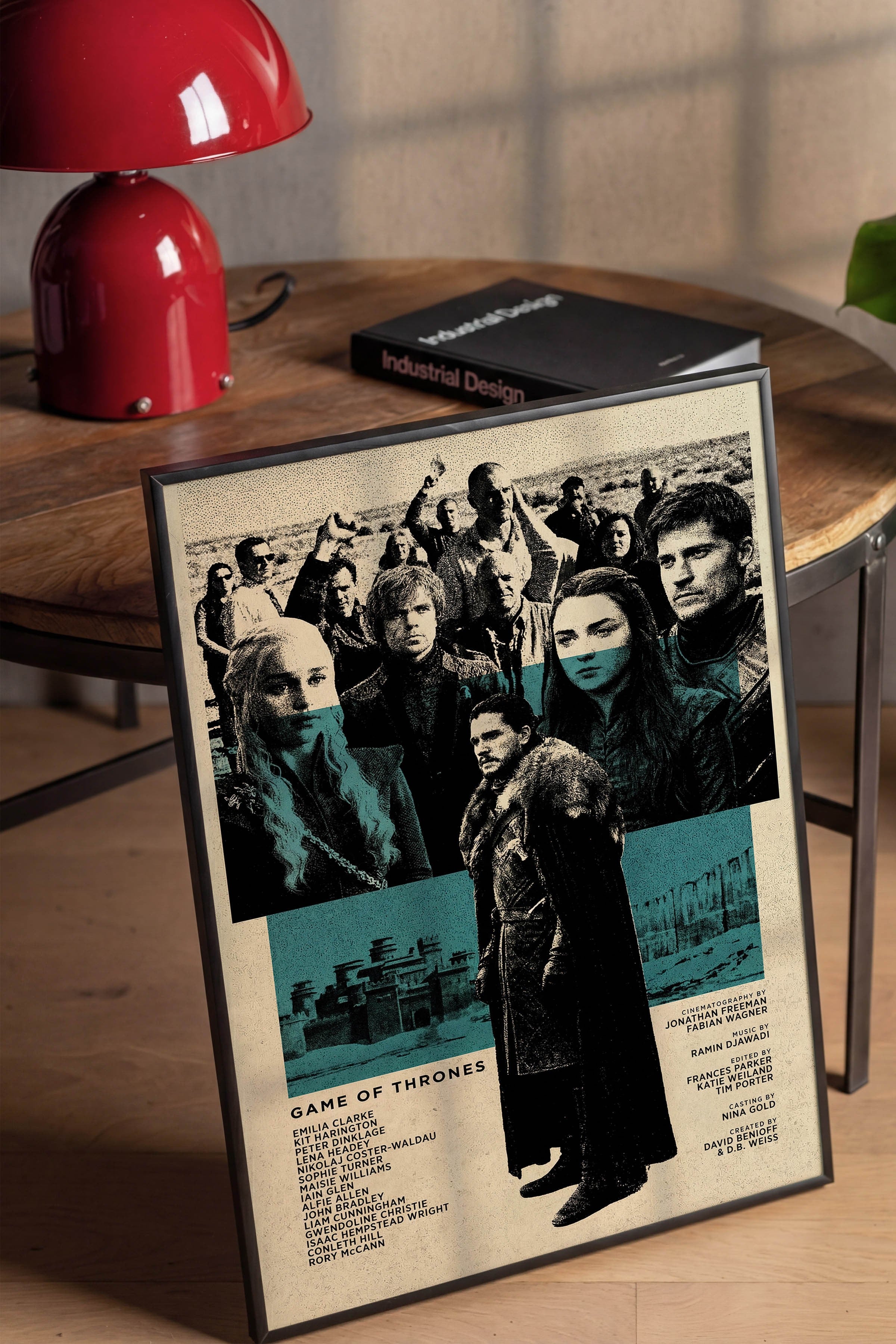 Game of Thrones Siyah Çerçeveli Poster, Sinema ve Dizi Tablo, Film Dizi Afişleri NO:112766