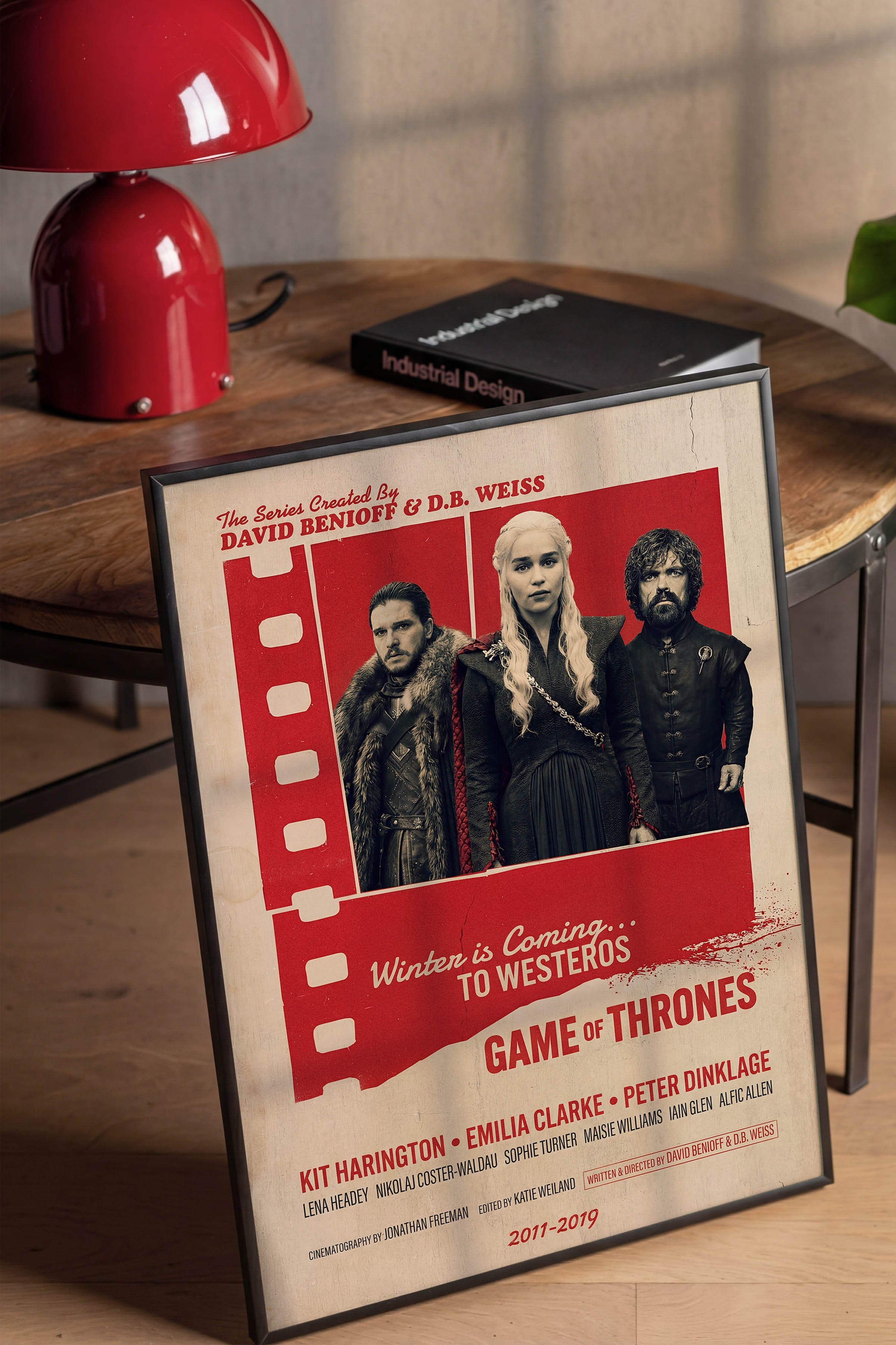 Game of Thrones Siyah Çerçeveli Poster, Sinema ve Dizi Tablo, Film Dizi Afişleri NO:112842