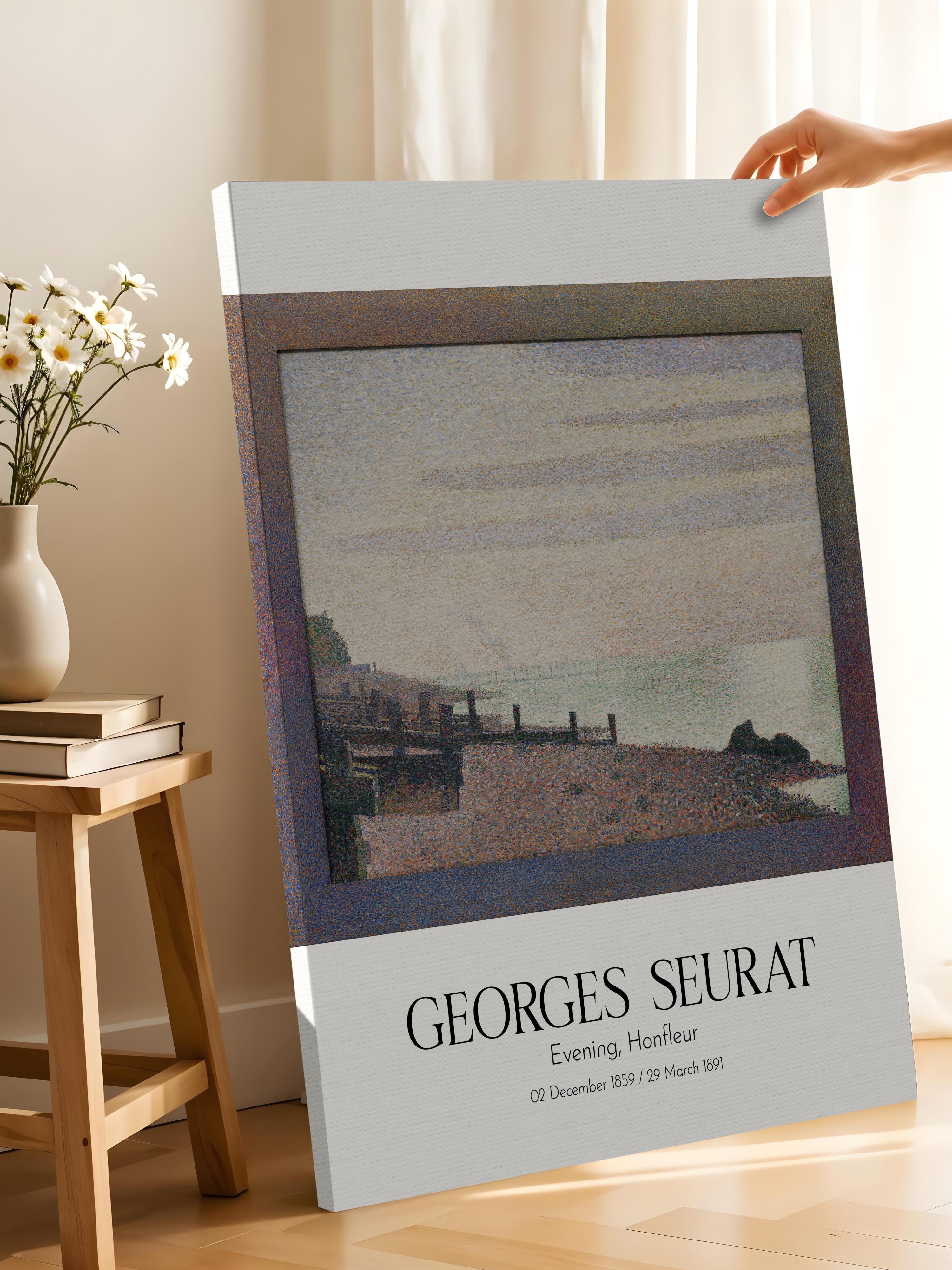 Georges Seurat - Evening, Honfleur, Kanvas Tablo, Sanat Serisi NO:111905