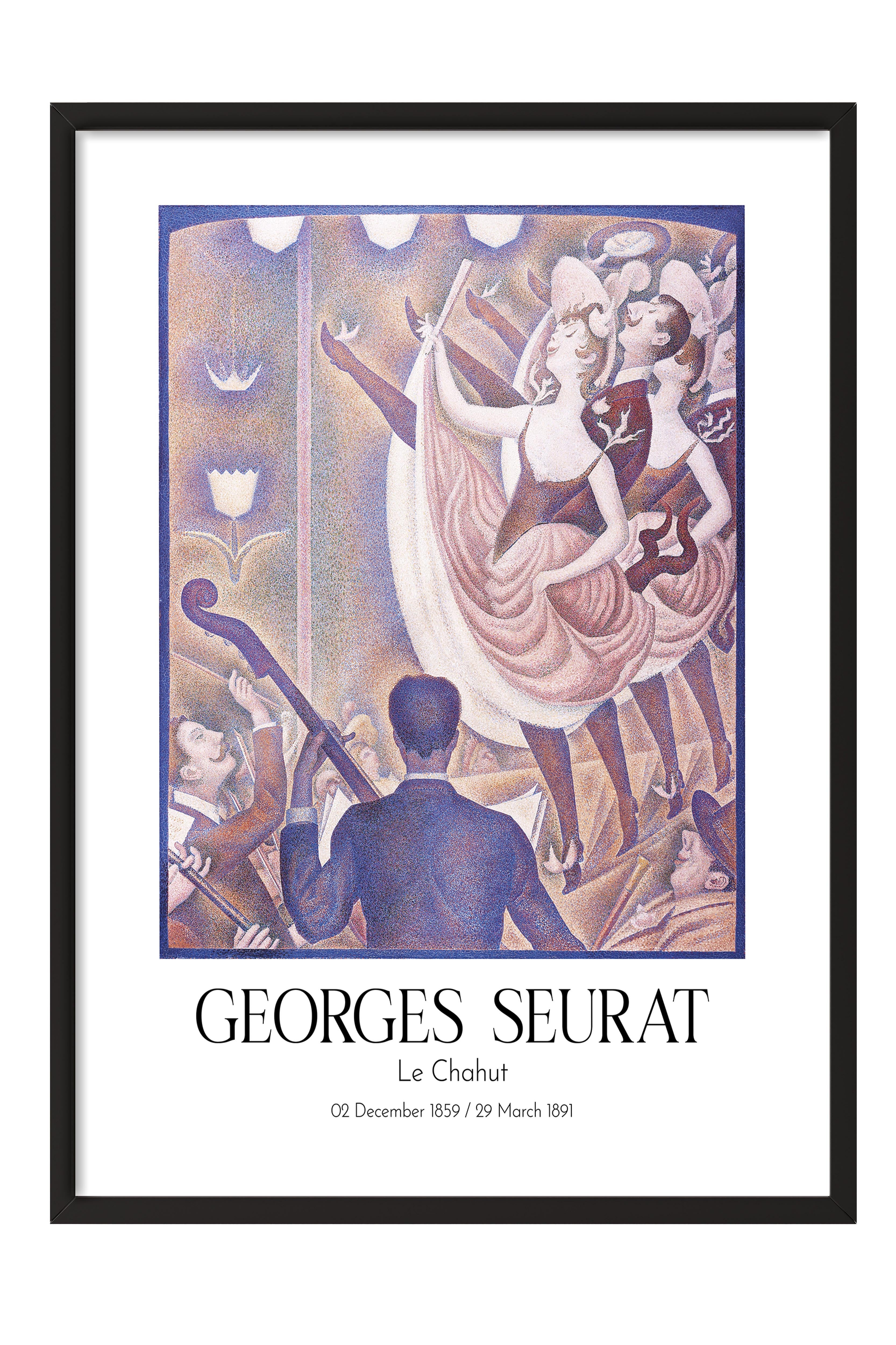 Georges Seurat - Le Chahut, Siyah Çerçeveli Tablo, Sanat Serisi NO:111909