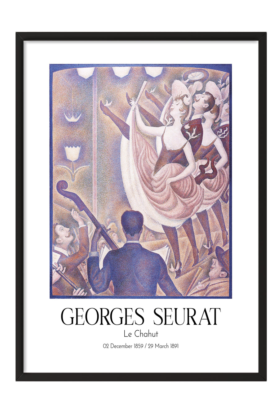 Georges Seurat - Le Chahut, Siyah Çerçeveli Tablo, Sanat Serisi NO:111909