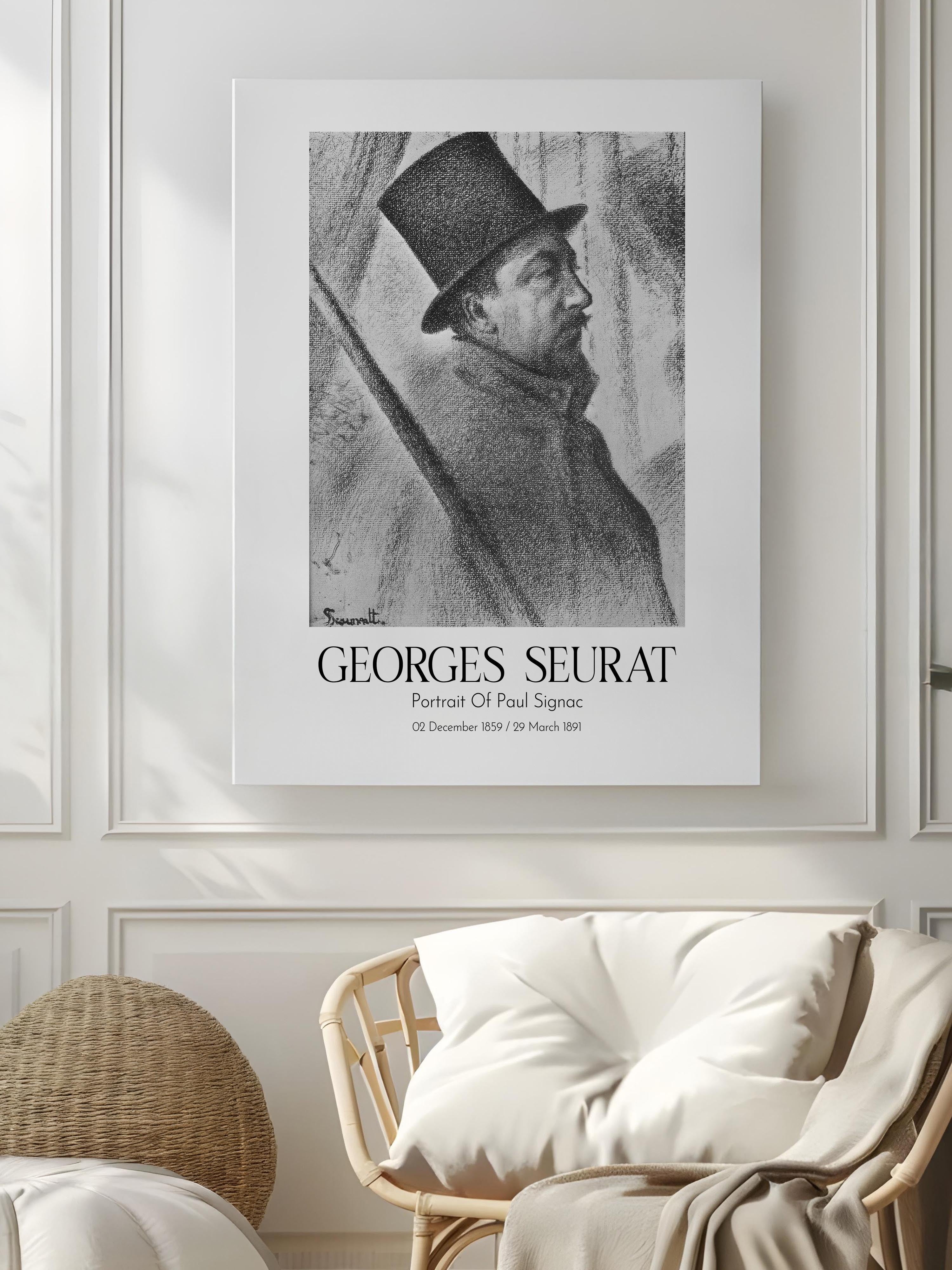 Georges Seurat - Portrait Of Paul Signac, Kanvas Tablo, Sanat Serisi NO:111913
