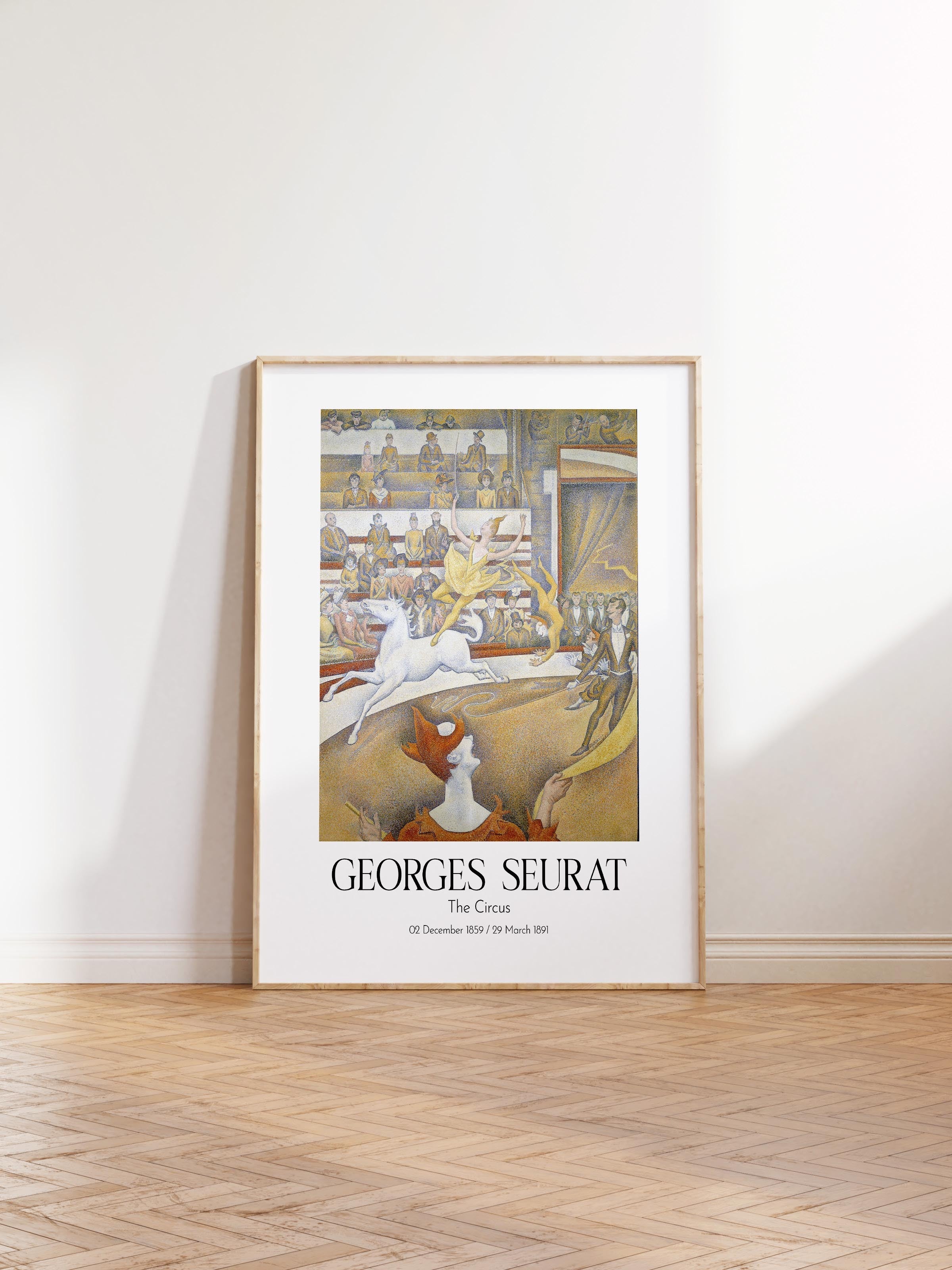 Georges Seurat - The Circus, Ahşap Çerçeveli Tablo, Sanat Serisi NO:111918