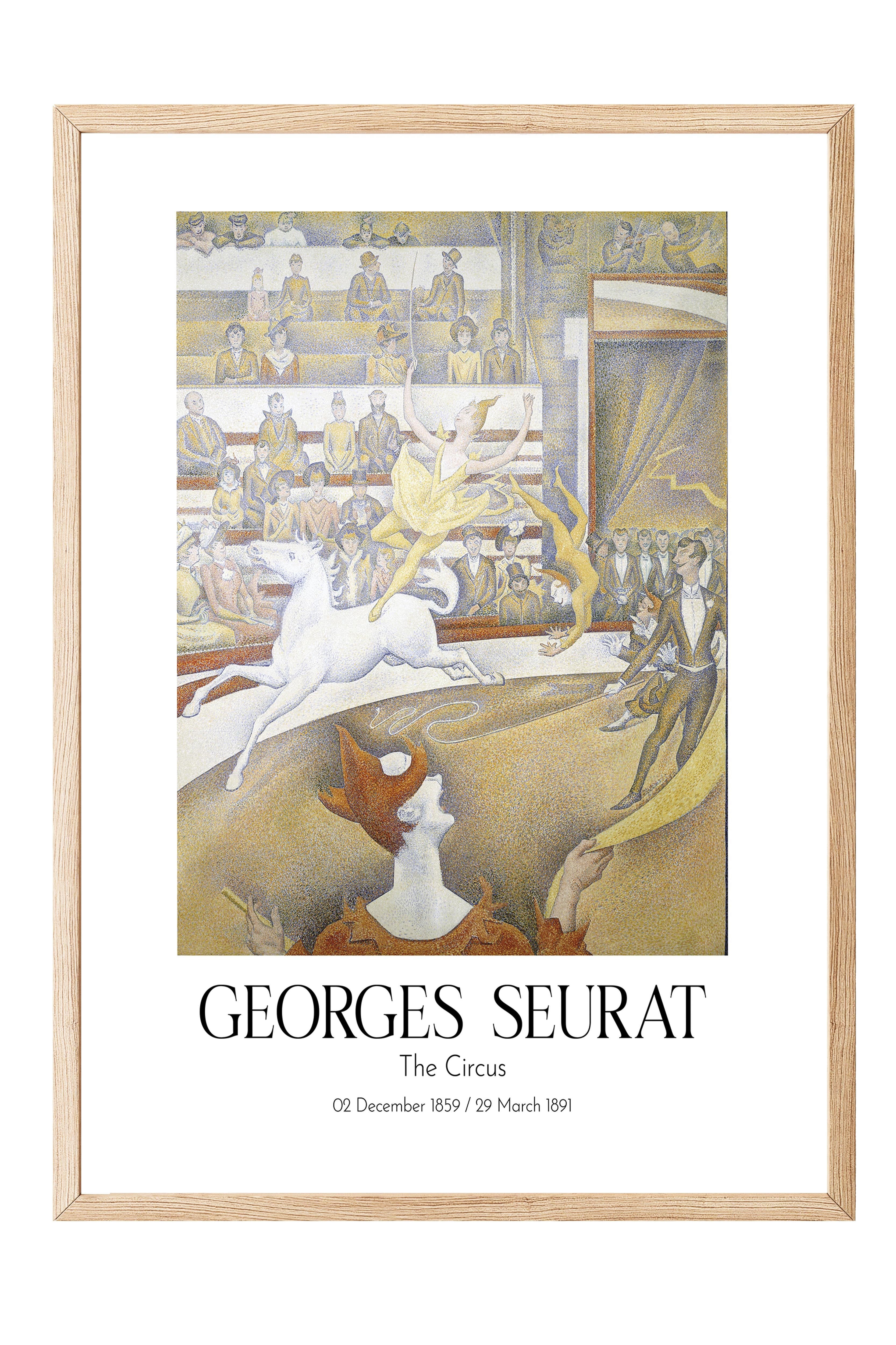 Georges Seurat - The Circus, Ahşap Çerçeveli Tablo, Sanat Serisi NO:111918
