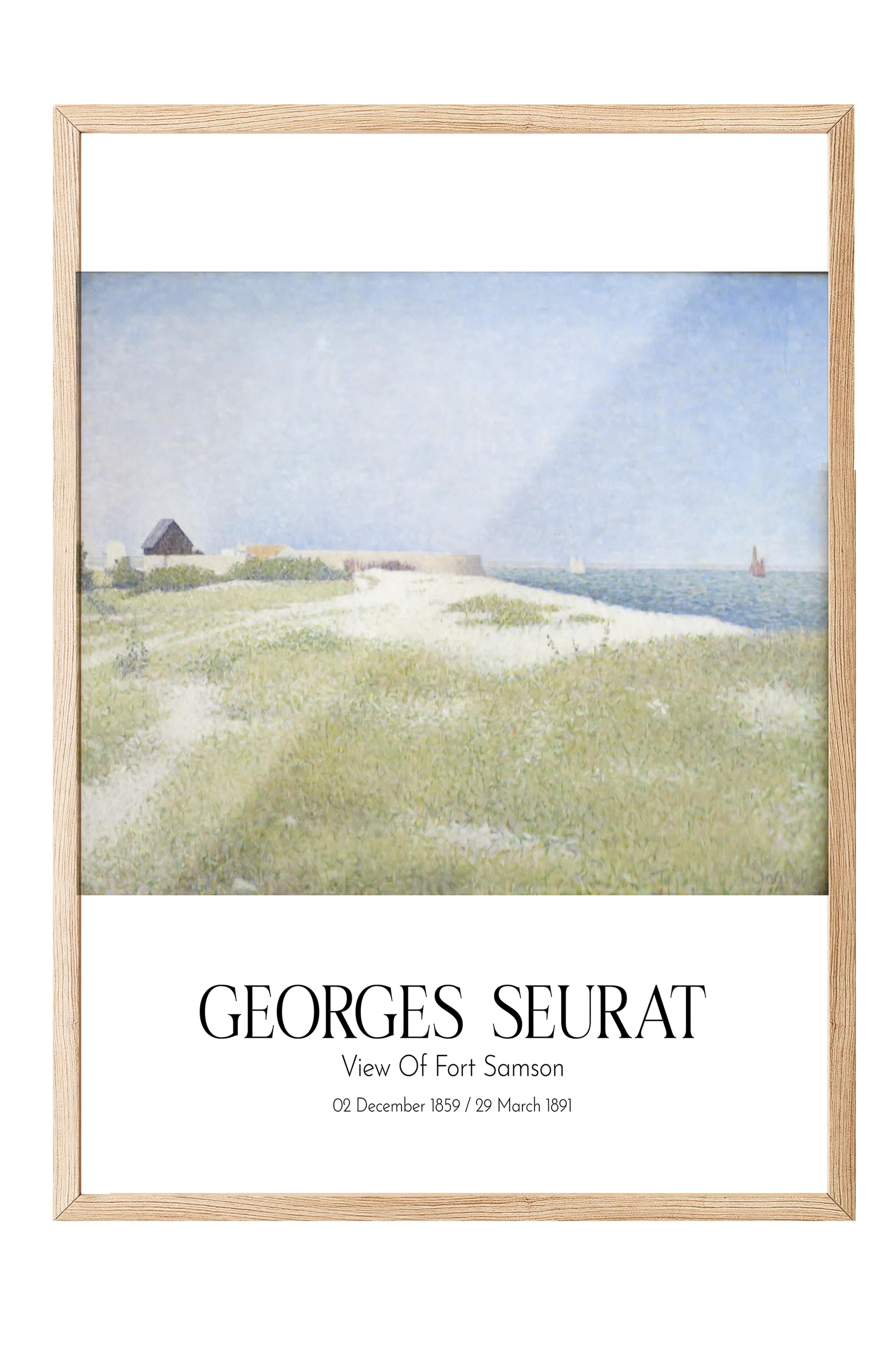 Georges Seurat - View Of Fort Samson, Ahşap Çerçeveli Tablo, Sanat Serisi NO:111922