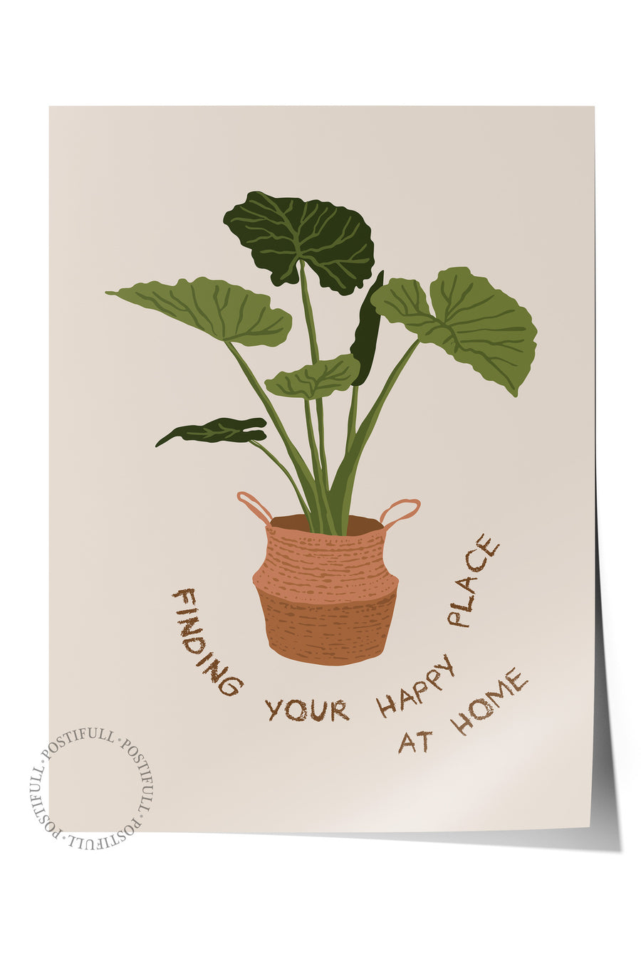 FINDING YOUR HAPPY PLACE AT HOME Minimalist Yaz Çerçevesiz Poster