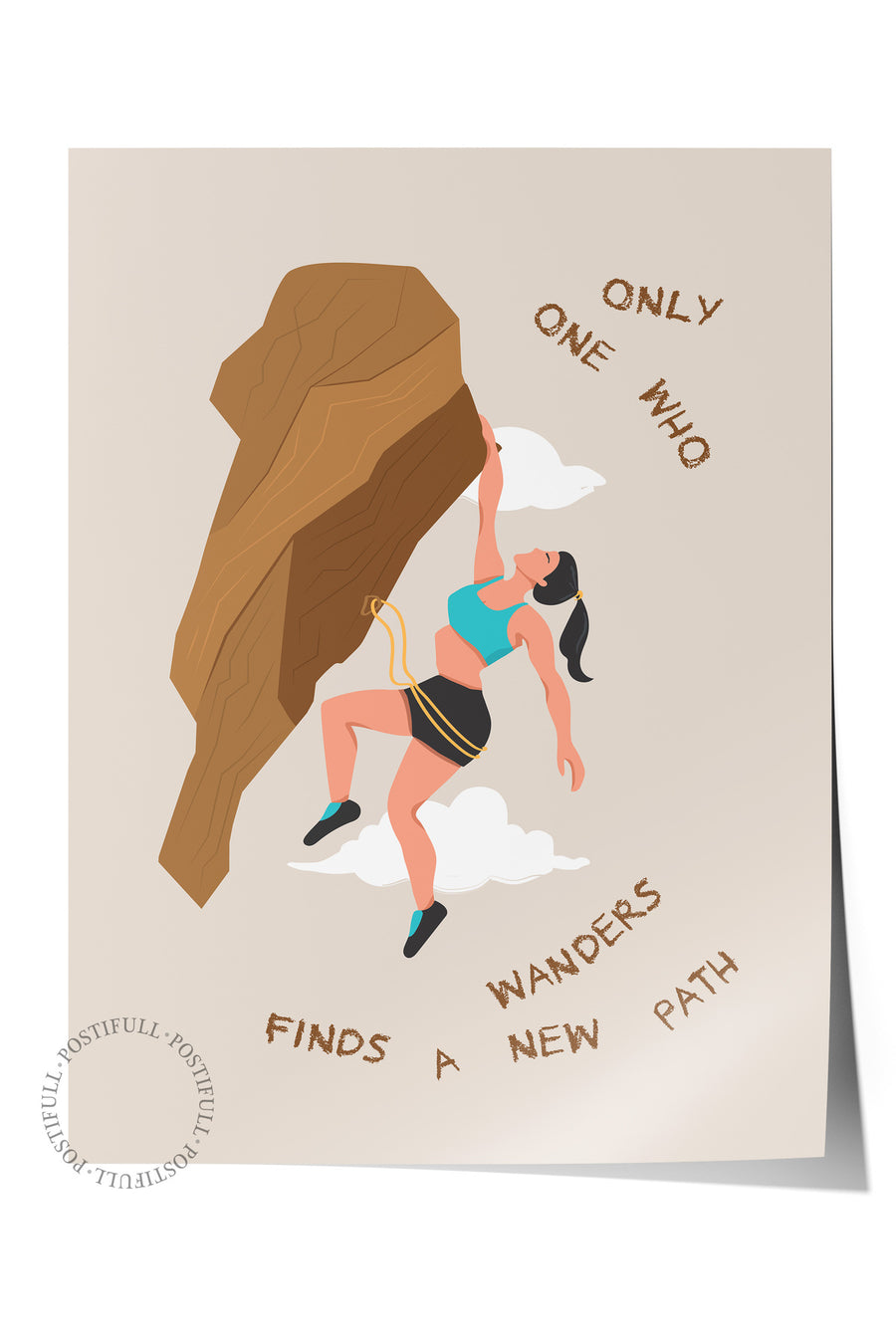 ONLY ONE WHO WANDERS FINDS A NEW PATH Minimalist Yaz Çerçevesiz Poster