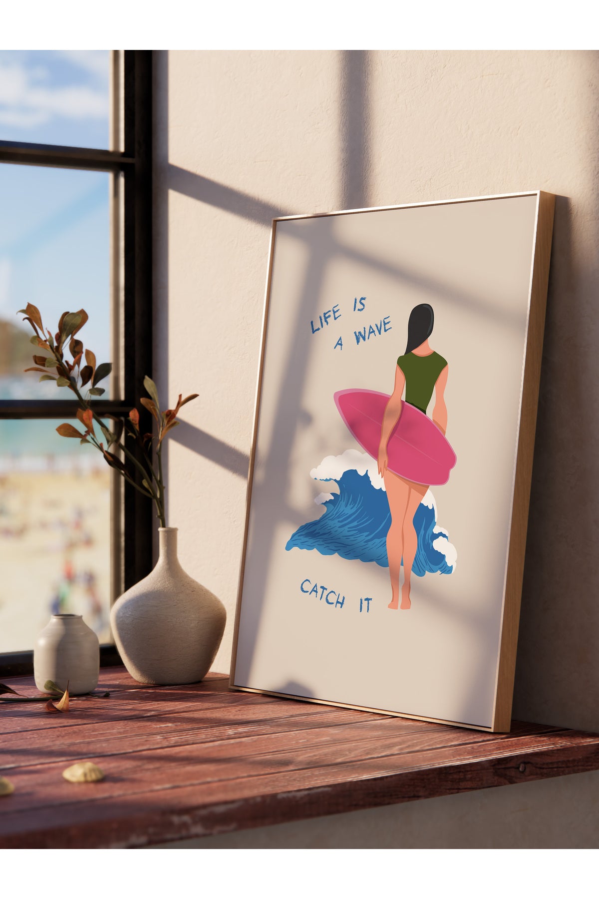 Gezi Çizim Temalı Duvar Posteri, Estetik Çerçevesiz Poster - Yatak Odası, Salon, Mutfak Duvar Dekoru