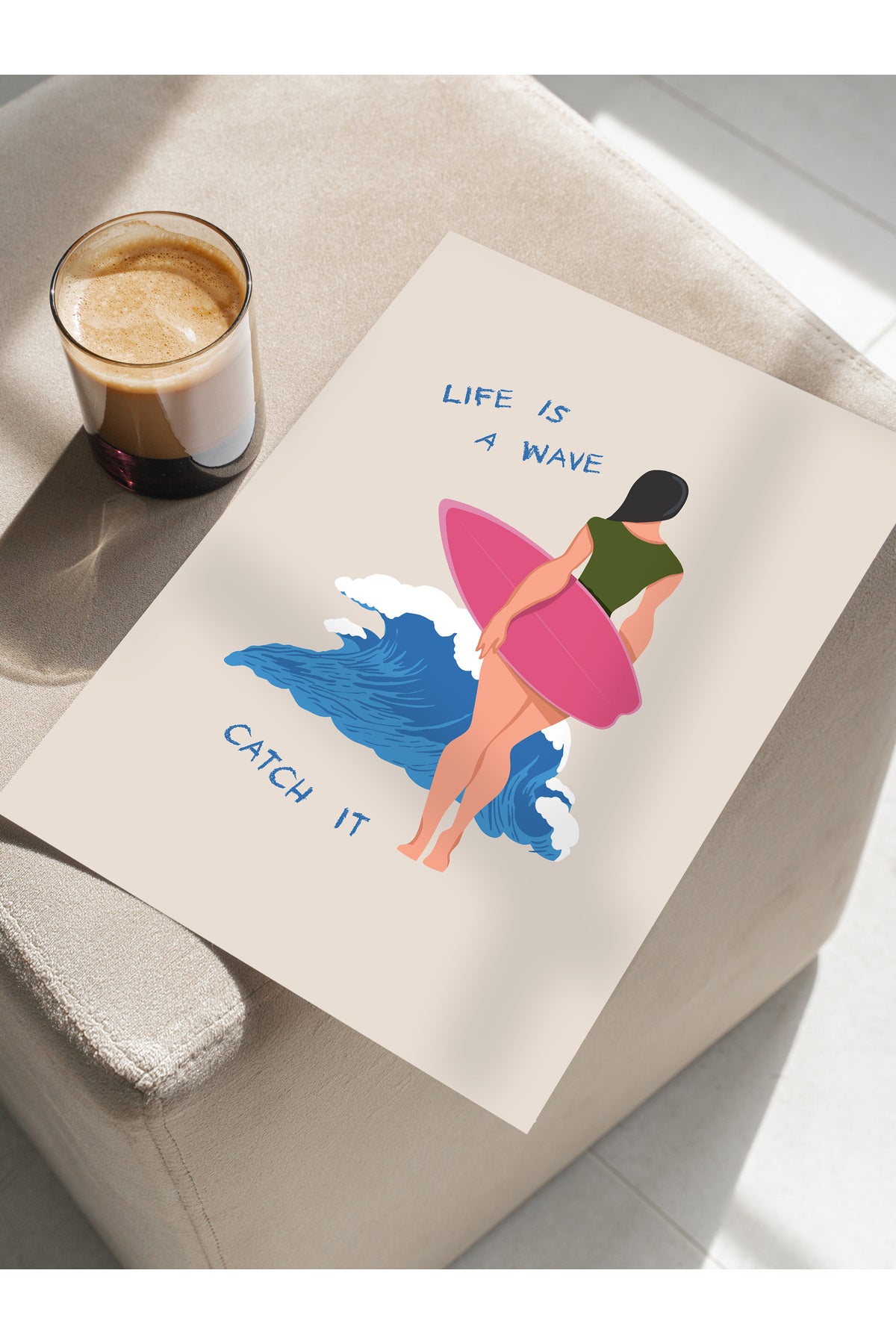 Gezi Çizim Temalı Duvar Posteri, Estetik Çerçevesiz Poster - Yatak Odası, Salon, Mutfak Duvar Dekoru