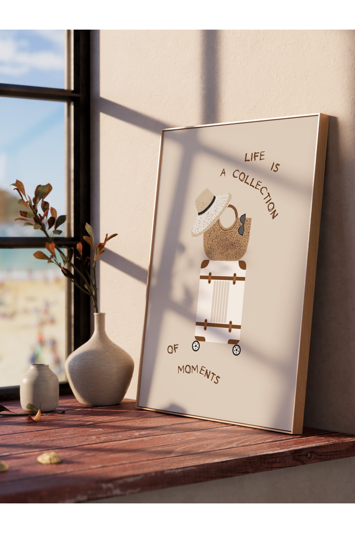 Gezi Çizim Temalı Duvar Posteri, Estetik Çerçevesiz Poster - Yatak Odası, Salon, Mutfak Duvar Dekoru