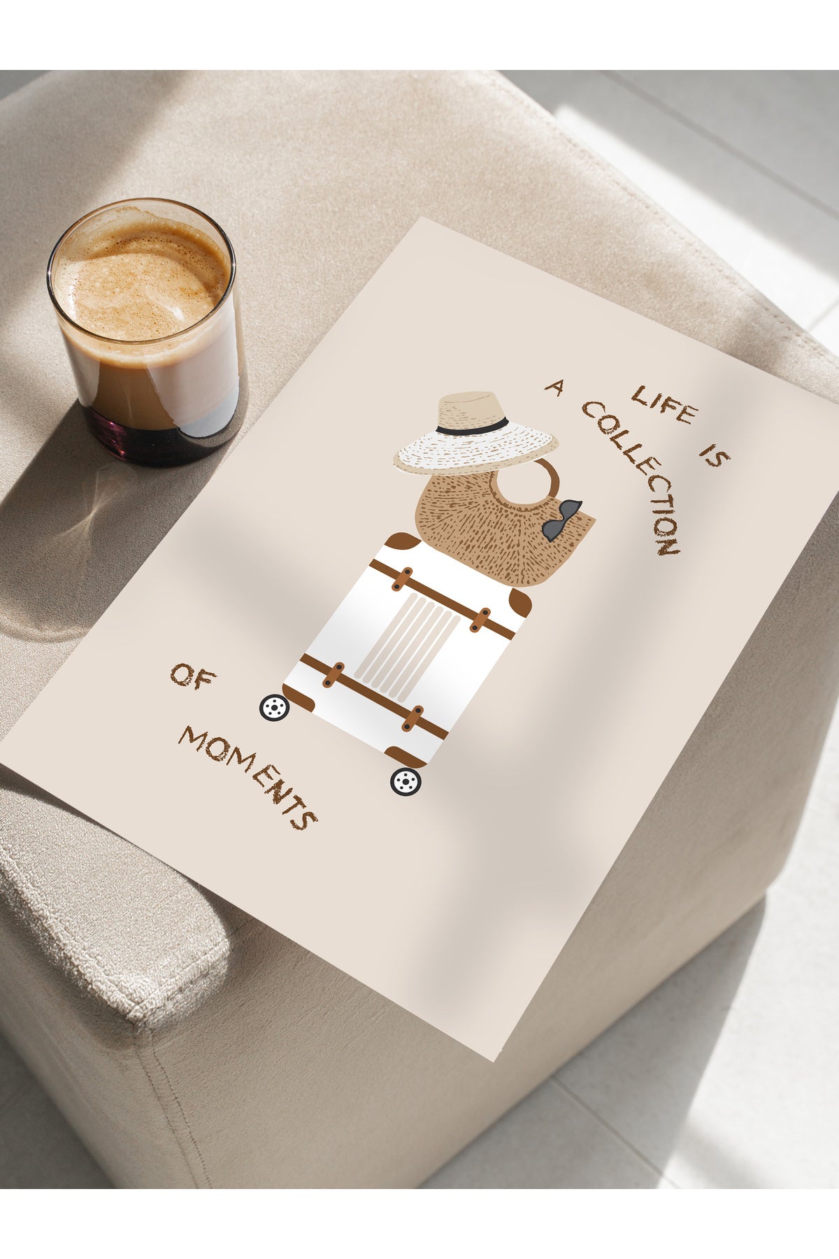 Gezi Çizim Temalı Duvar Posteri, Estetik Çerçevesiz Poster - Yatak Odası, Salon, Mutfak Duvar Dekoru