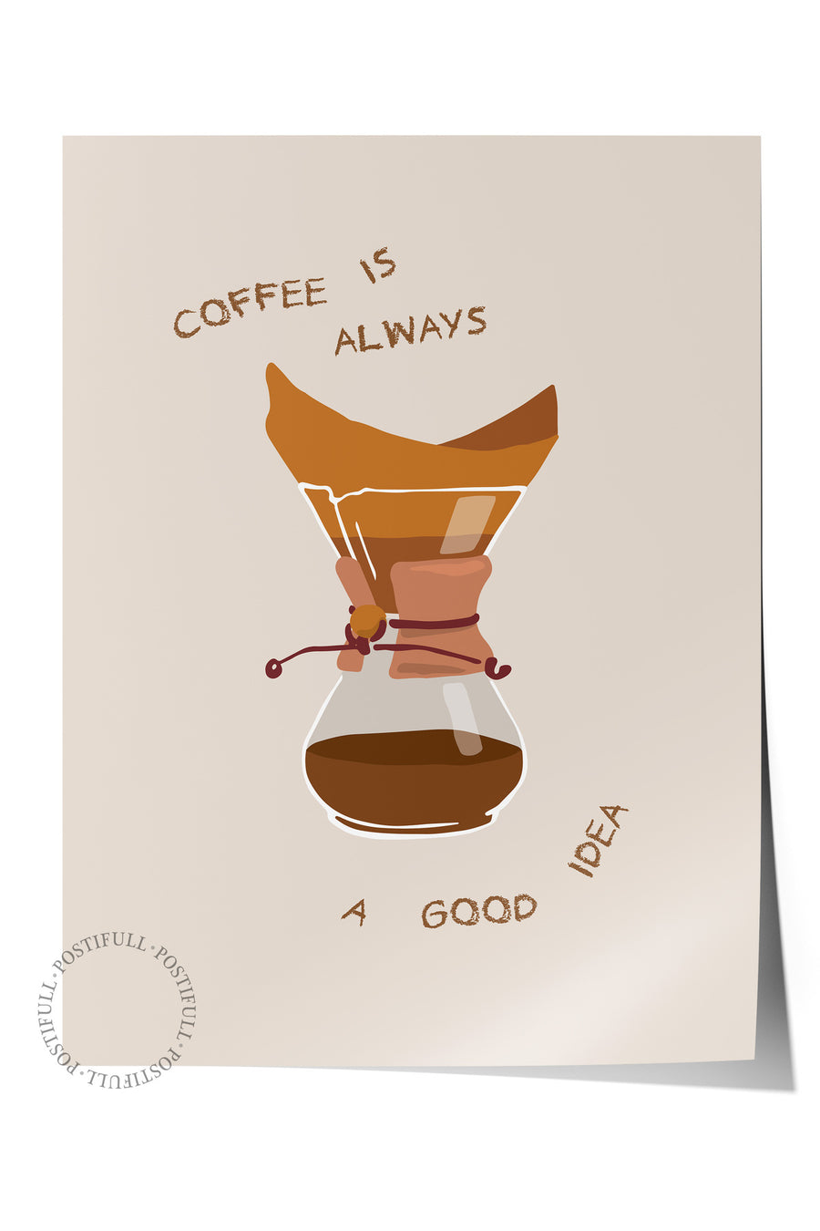 COFFEE IS ALWAYS A GOOD IDEA Minimalist Yaz Çerçevesiz Poster