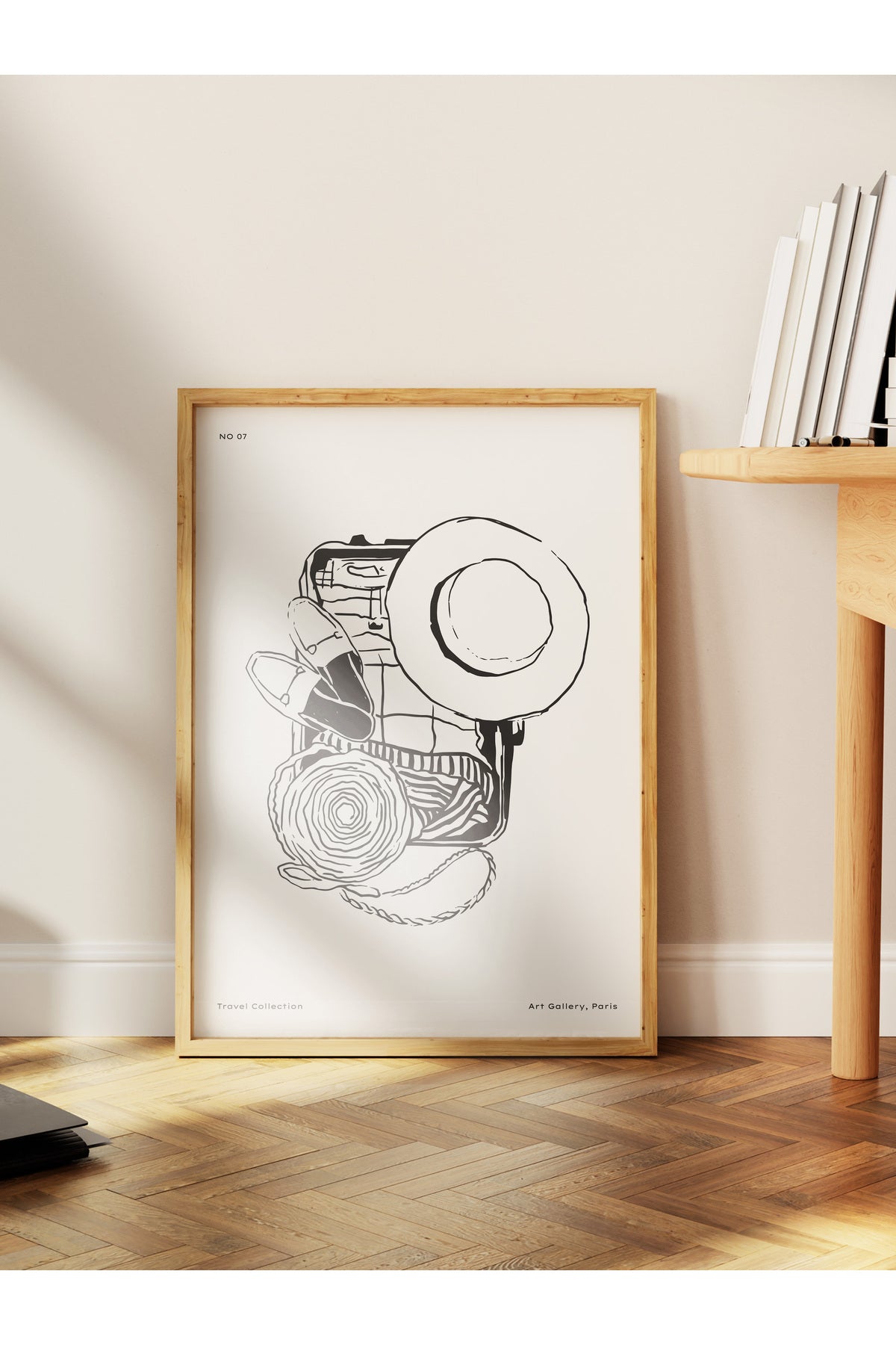 Gezi Çizim Temalı Duvar Posteri, Estetik Çerçevesiz Poster - Yatak Odası, Salon, Mutfak Duvar Dekoru