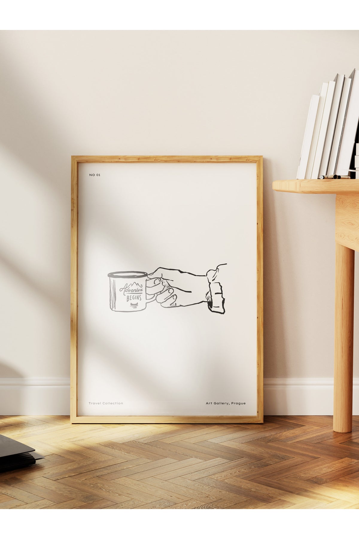 Gezi Çizim Temalı Duvar Posteri, Estetik Çerçevesiz Poster - Yatak Odası, Salon, Mutfak Duvar Dekoru