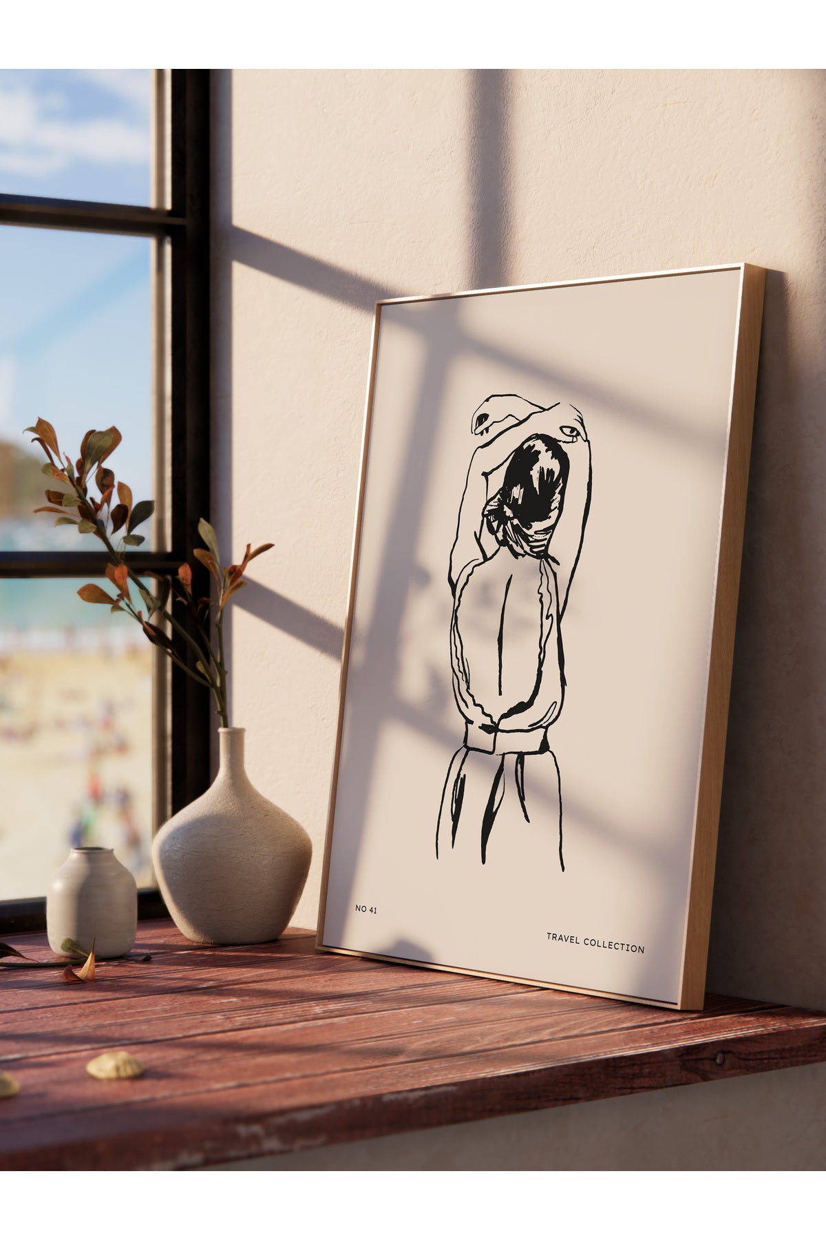 Gezi Çizim Temalı Duvar Posteri, Estetik Çerçevesiz Poster - Yatak Odası, Salon, Mutfak Duvar Dekoru