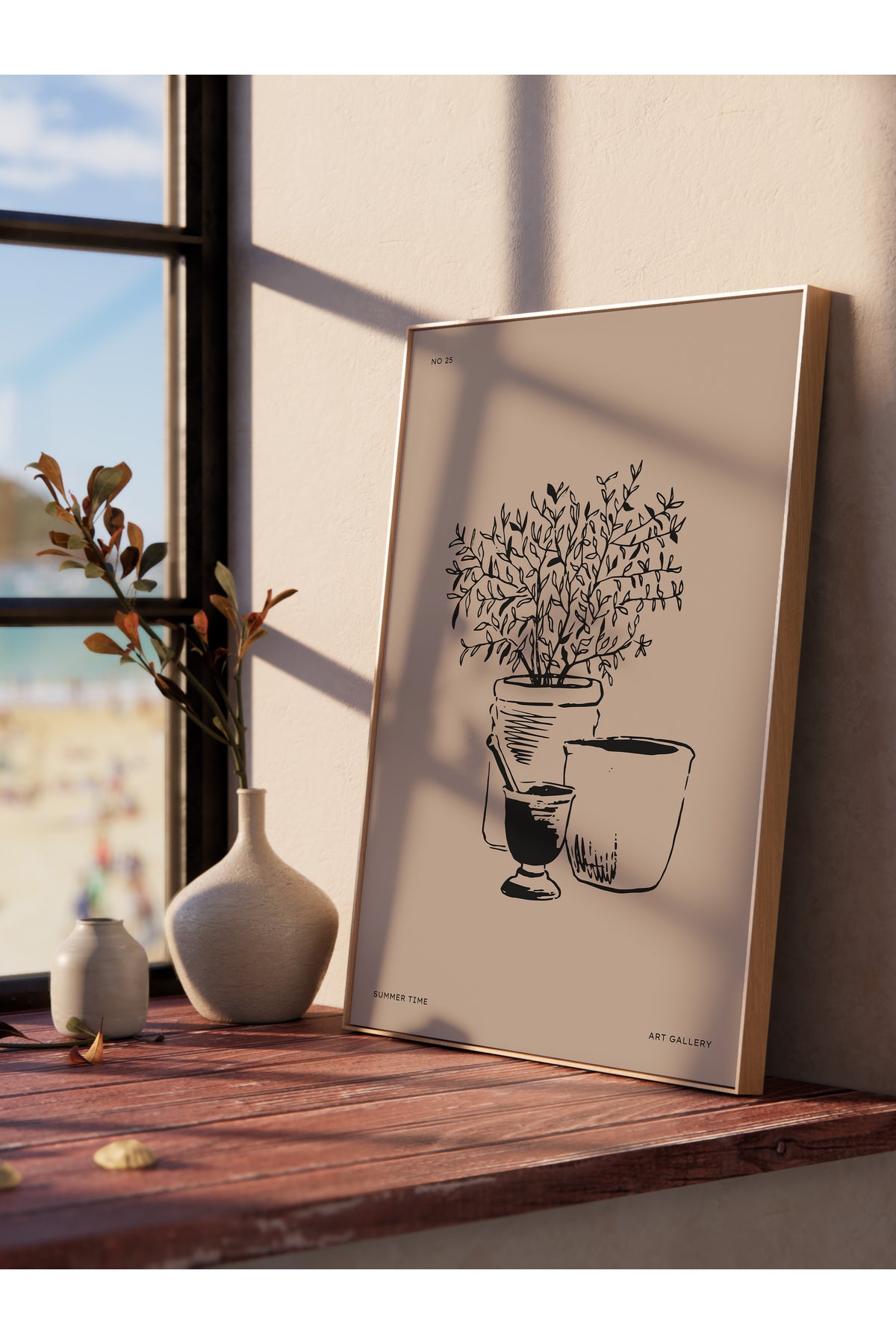 Gezi Çizim Temalı Duvar Posteri, Estetik Çerçevesiz Poster - Yatak Odası, Salon, Mutfak Duvar Dekoru