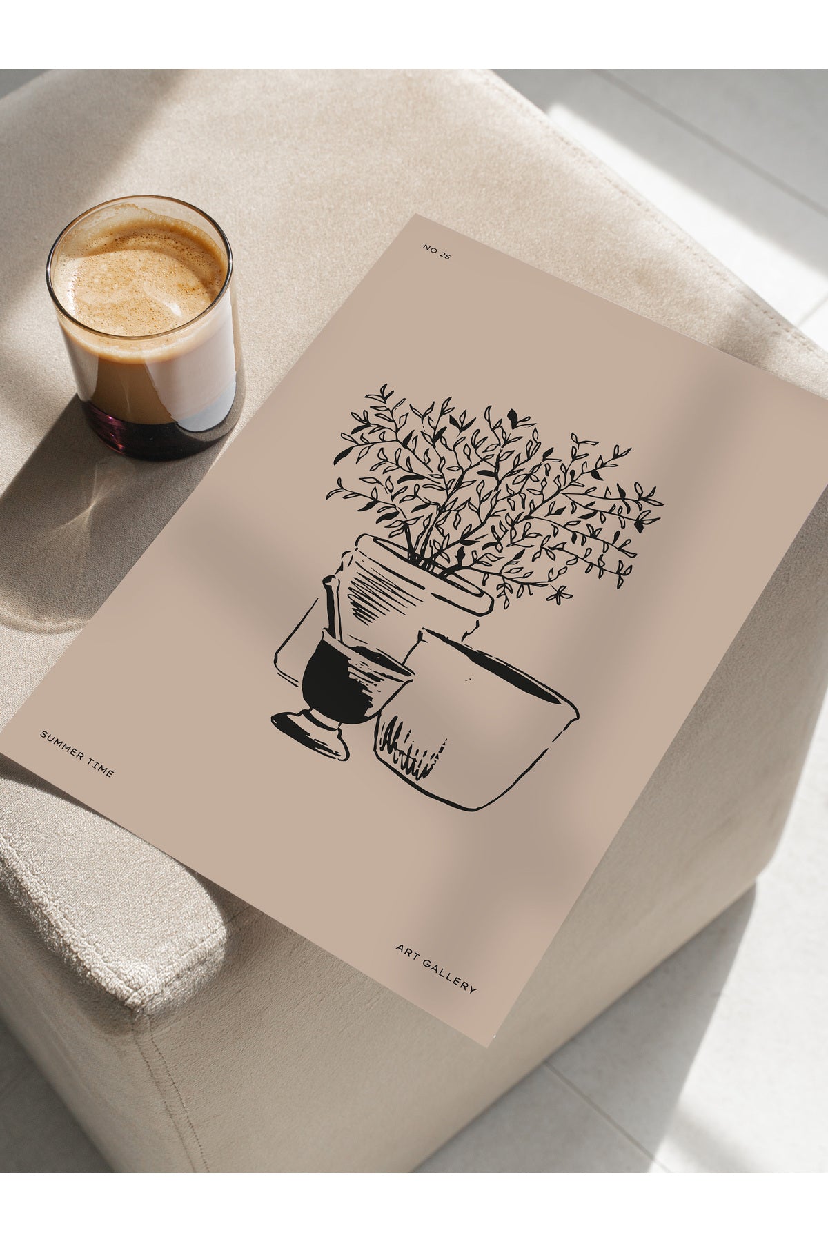 Gezi Çizim Temalı Duvar Posteri, Estetik Çerçevesiz Poster - Yatak Odası, Salon, Mutfak Duvar Dekoru