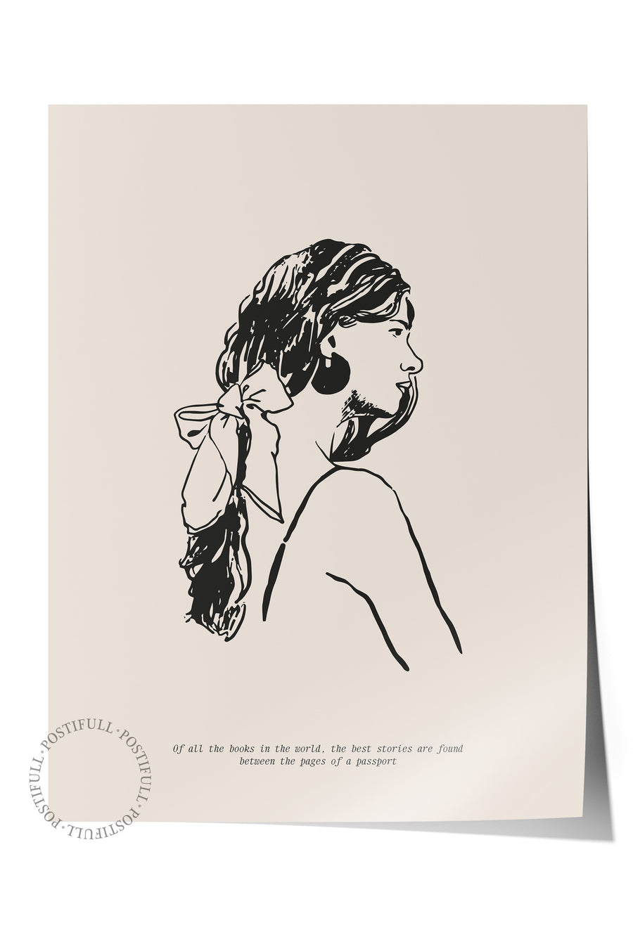 Of all the books in the world, the best stories are found between the pages of a passport Minimalist Yaz Çerçevesiz Poster