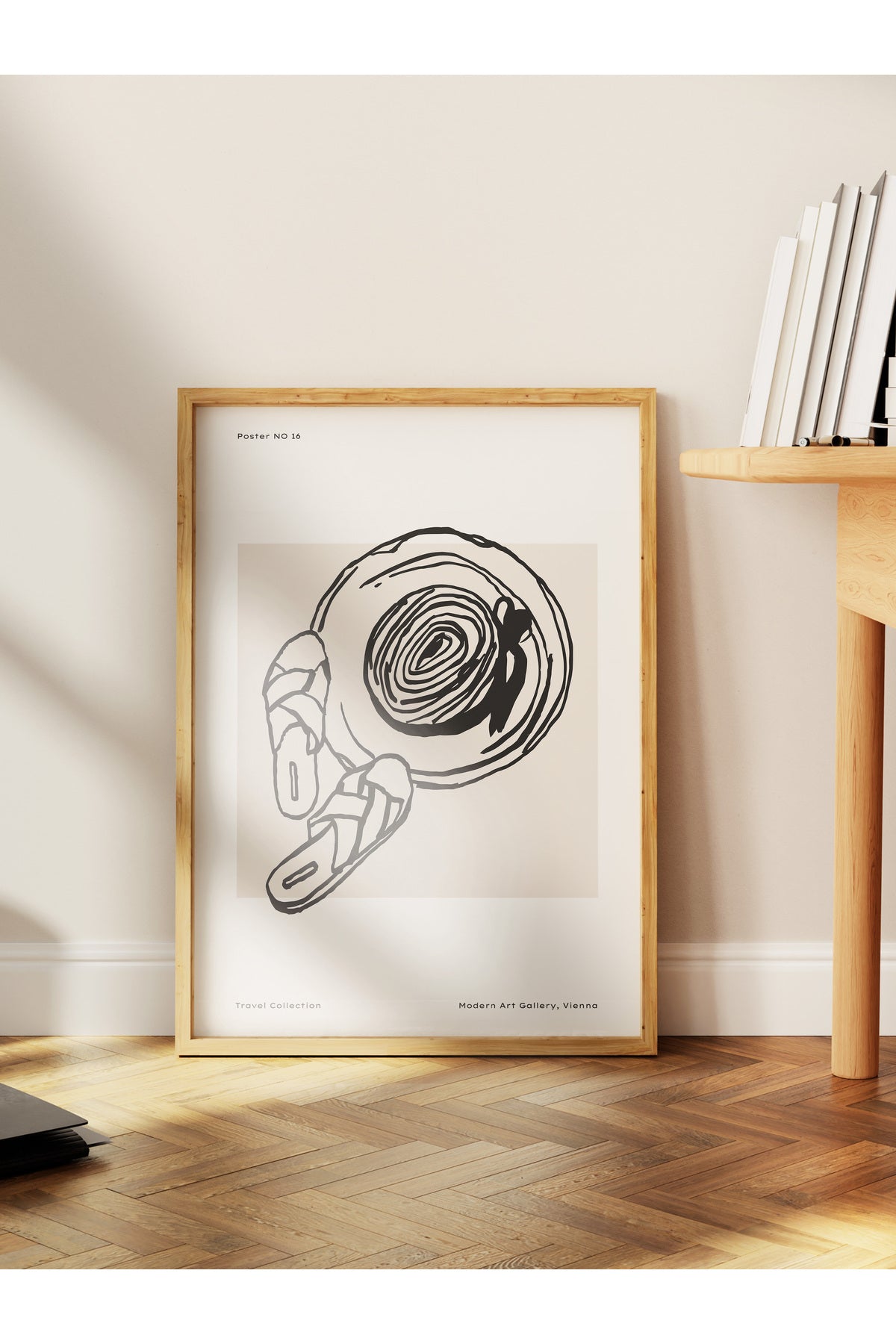 Gezi Çizim Temalı Duvar Posteri, Estetik Çerçevesiz Poster - Yatak Odası, Salon, Mutfak Duvar Dekoru