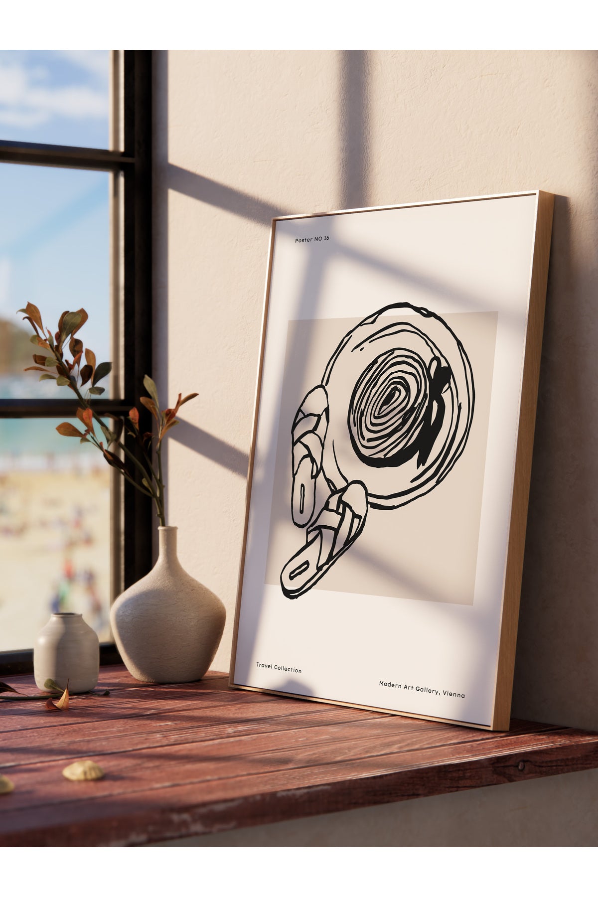 Gezi Çizim Temalı Duvar Posteri, Estetik Çerçevesiz Poster - Yatak Odası, Salon, Mutfak Duvar Dekoru