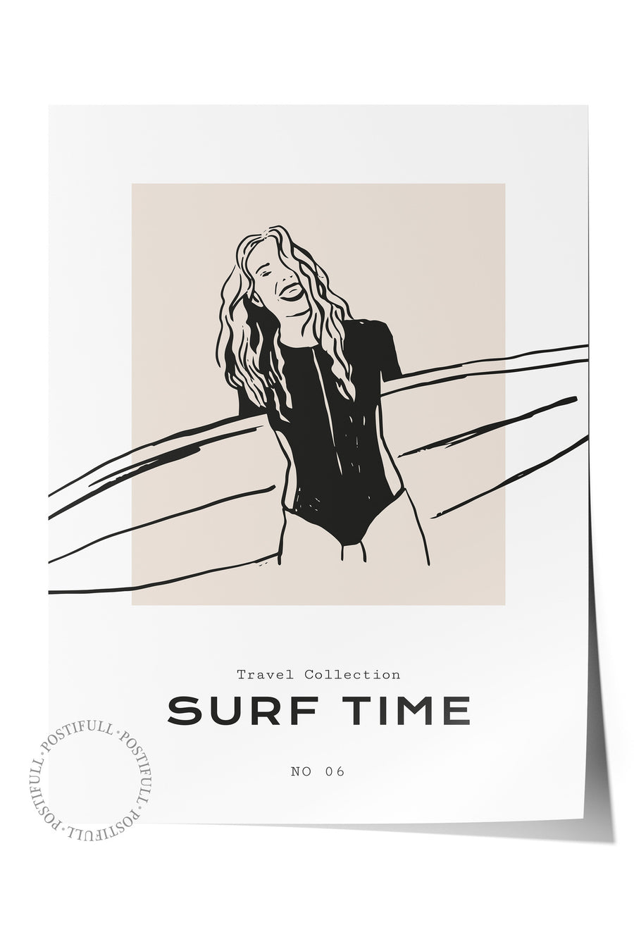 SURF TIME Minimalist Yaz Çerçevesiz Poster