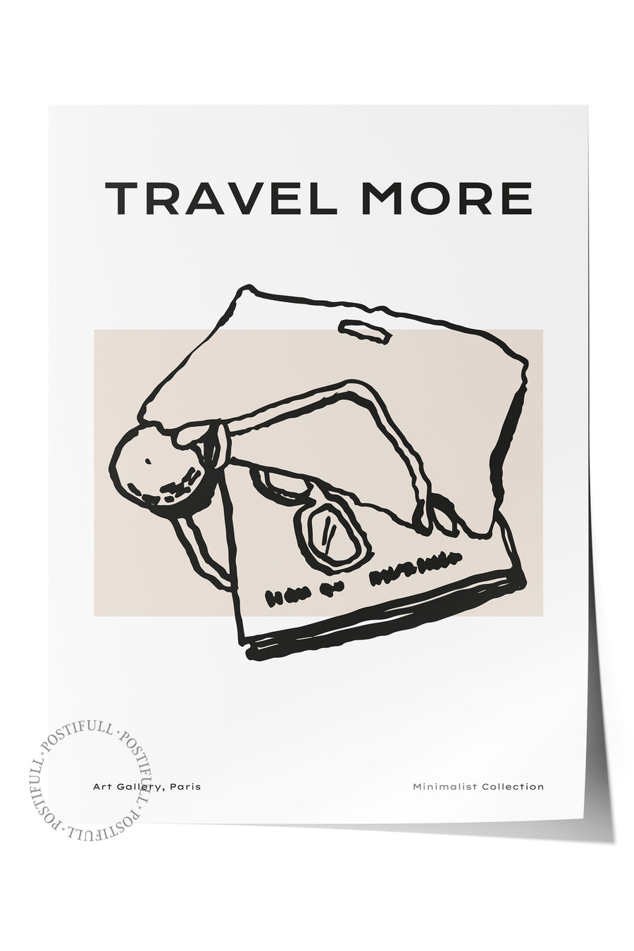 Farklı Tonlarda TRAVEL MORE Minimalist Yaz Çerçevesiz Poster